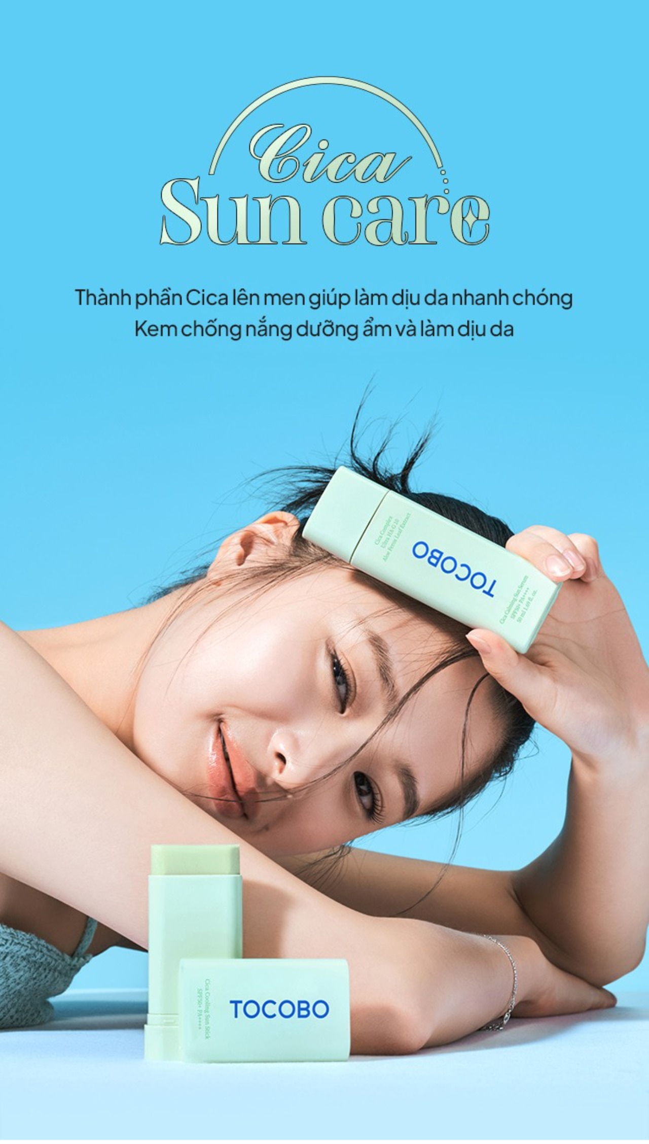 Mô tả Sáp Chống Nắng Dạng Thỏi Tocobo Cica Cooling Sun Stick SPF50+ PA++++ 18gr - 1