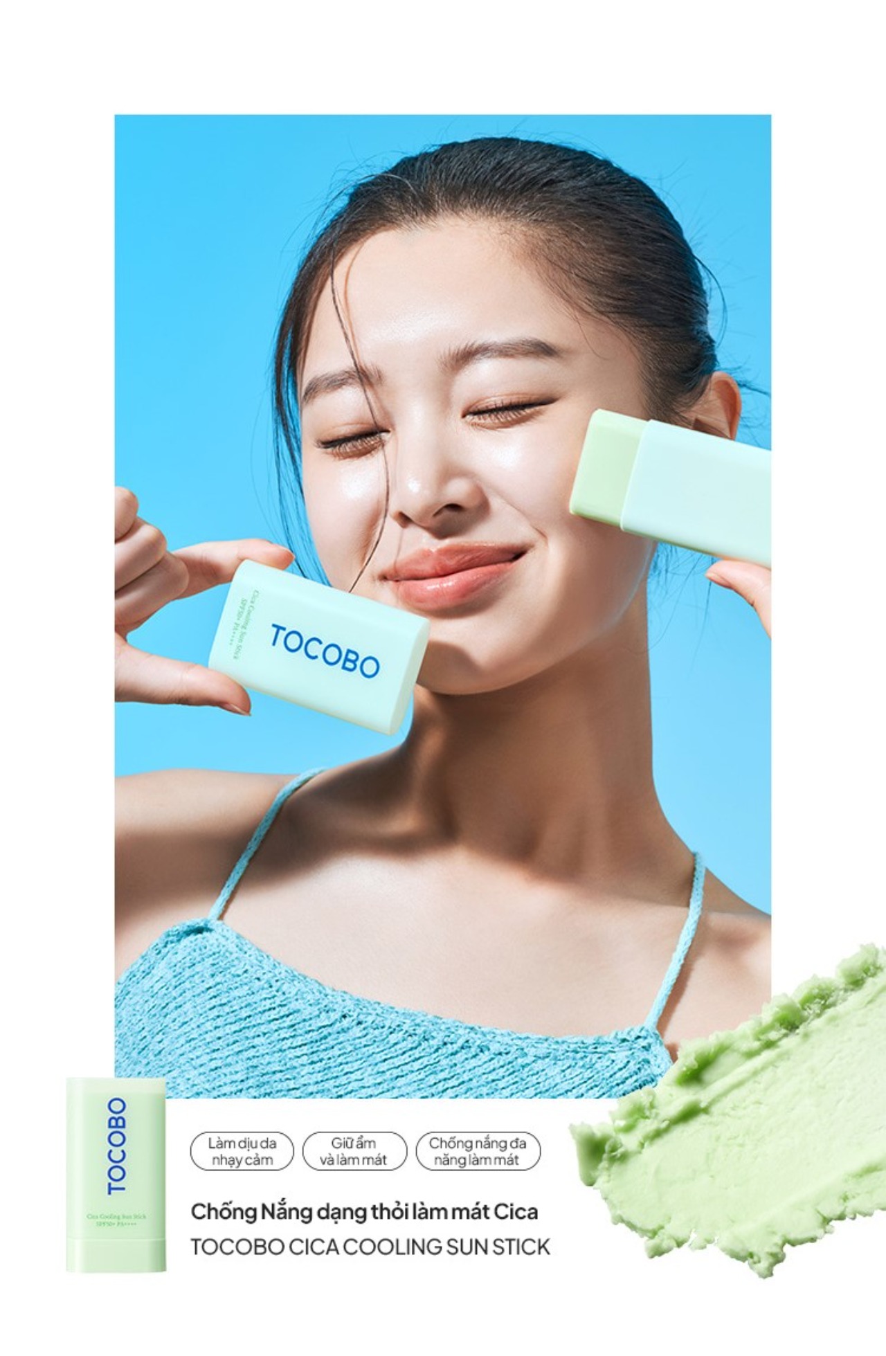Mô tả Sáp Chống Nắng Dạng Thỏi Tocobo Cica Cooling Sun Stick SPF50+ PA++++ 18gr - 2