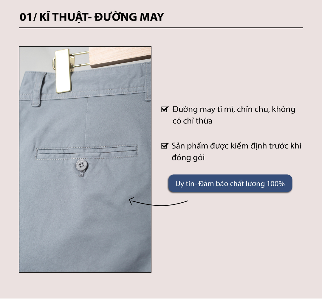 Mô tả Quần dài nam kaki MAC ARTHUR form chuẩn form tôn dáng sang trọng, mềm mịn, co giãn tốt - 2
