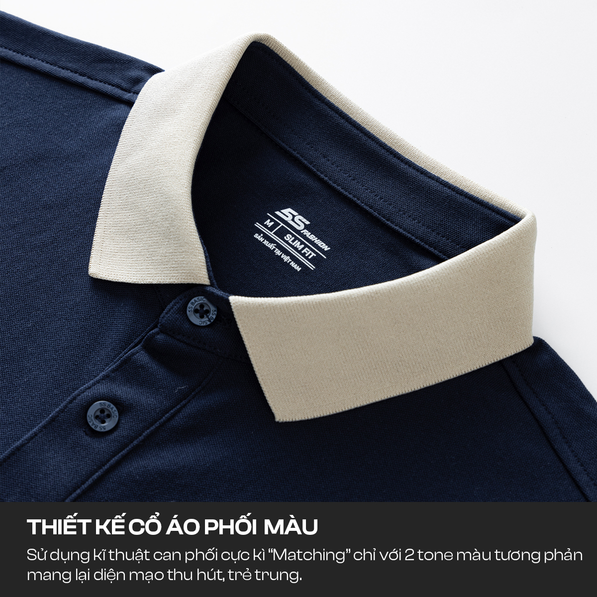 Mô tả Áo Polo Nam MIX-COLOR Ngắn Tay 5S FASHION Cotton Mát Lạnh, Thoáng Khí, Lịch Lãm APC25033 - 5