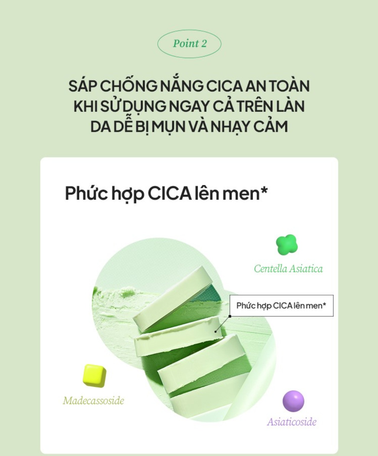 Mô tả Sáp Chống Nắng Dạng Thỏi Tocobo Cica Cooling Sun Stick SPF50+ PA++++ 18gr - 12