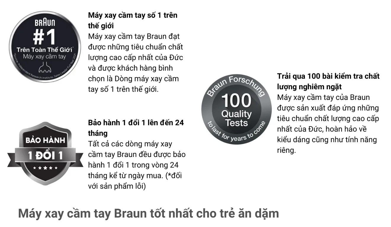 Mô tả Máy xay cầm tay thế hệ mới Braun MQ5200 Soup Vario - 1000W - 3