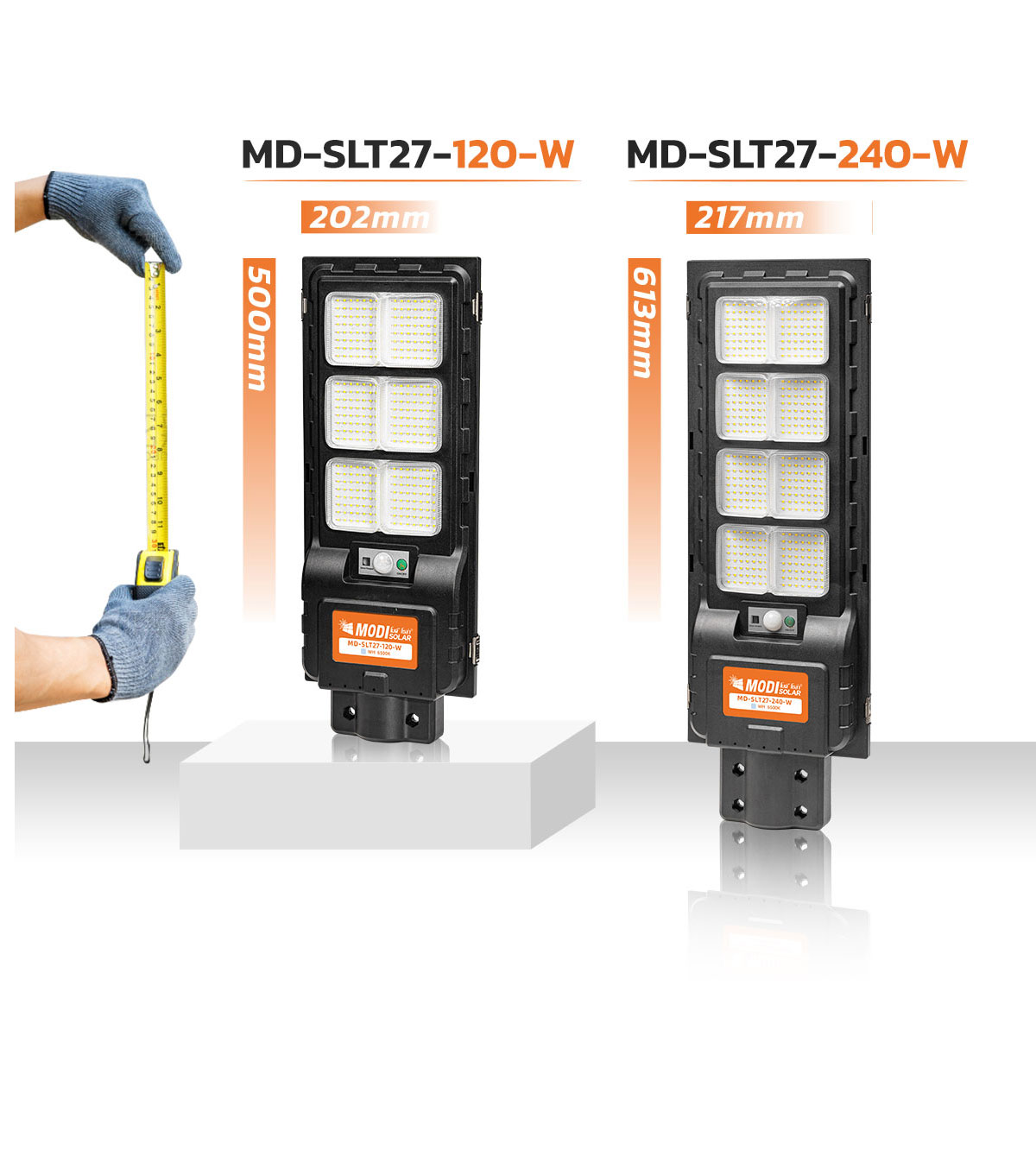 Mô tả Đèn Năng Lượng Mặt Trời MODI SOLAR SLT27 120W 240W, Điều Khiển Từ Xa, Chiếu Sáng Cả Đêm - 6