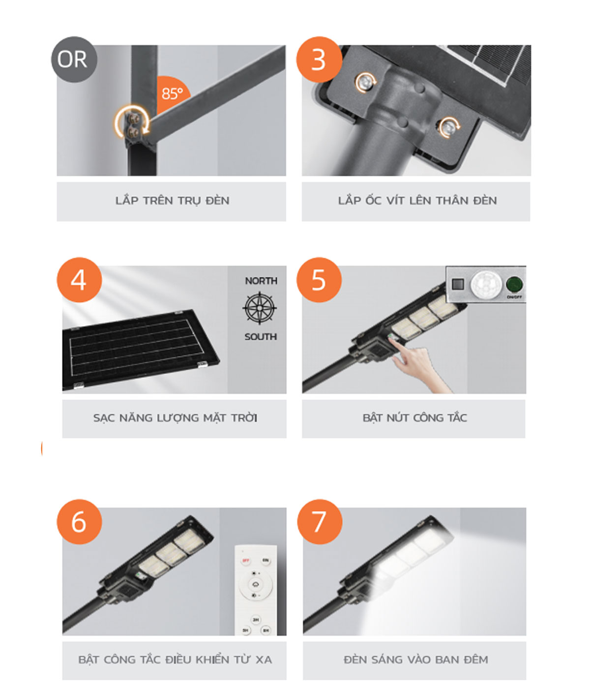 Mô tả Đèn Năng Lượng Mặt Trời MODI SOLAR SLT27 120W 240W, Điều Khiển Từ Xa, Chiếu Sáng Cả Đêm - 10