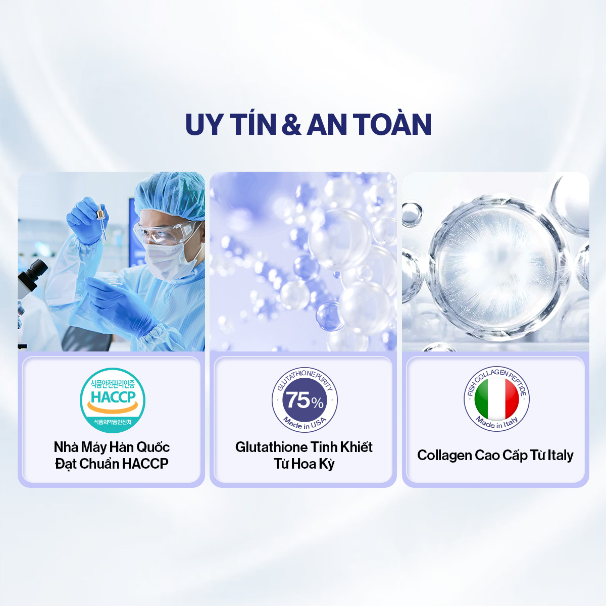Mô tả Combo Căng Bóng Trắng Da Bột Ngậm Glutathione C (3g x 30 gói) và Bột Uống Collagen Gilaa (2g x 60 gói) - 6