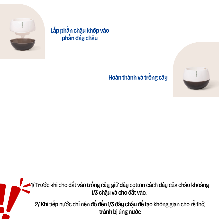 Mô tả Chậu tự tưới để bàn I0 Monrovia, dáng chậu tròn, chất liệu nhựa PP, màu sắc sang trọng - 5