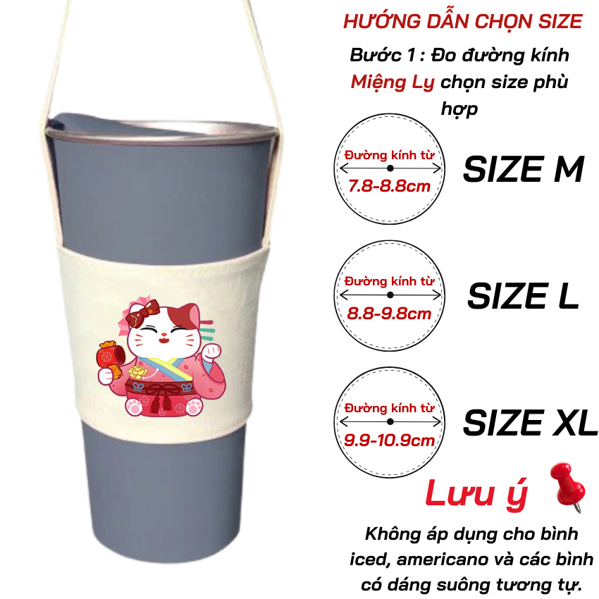 Túi treo ly nhiều size