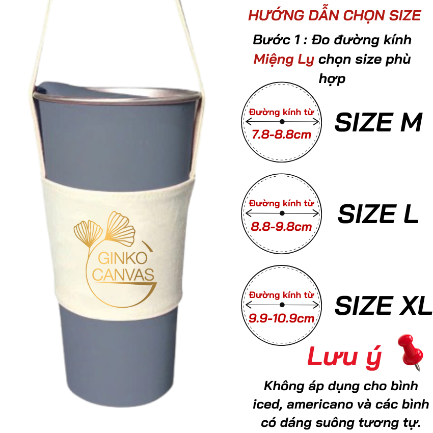 Mô tả Túi treo ly, cốc (Cup Holder) Ginko Canvas in hình gấu teddy ( nhiều mẫu) - 6