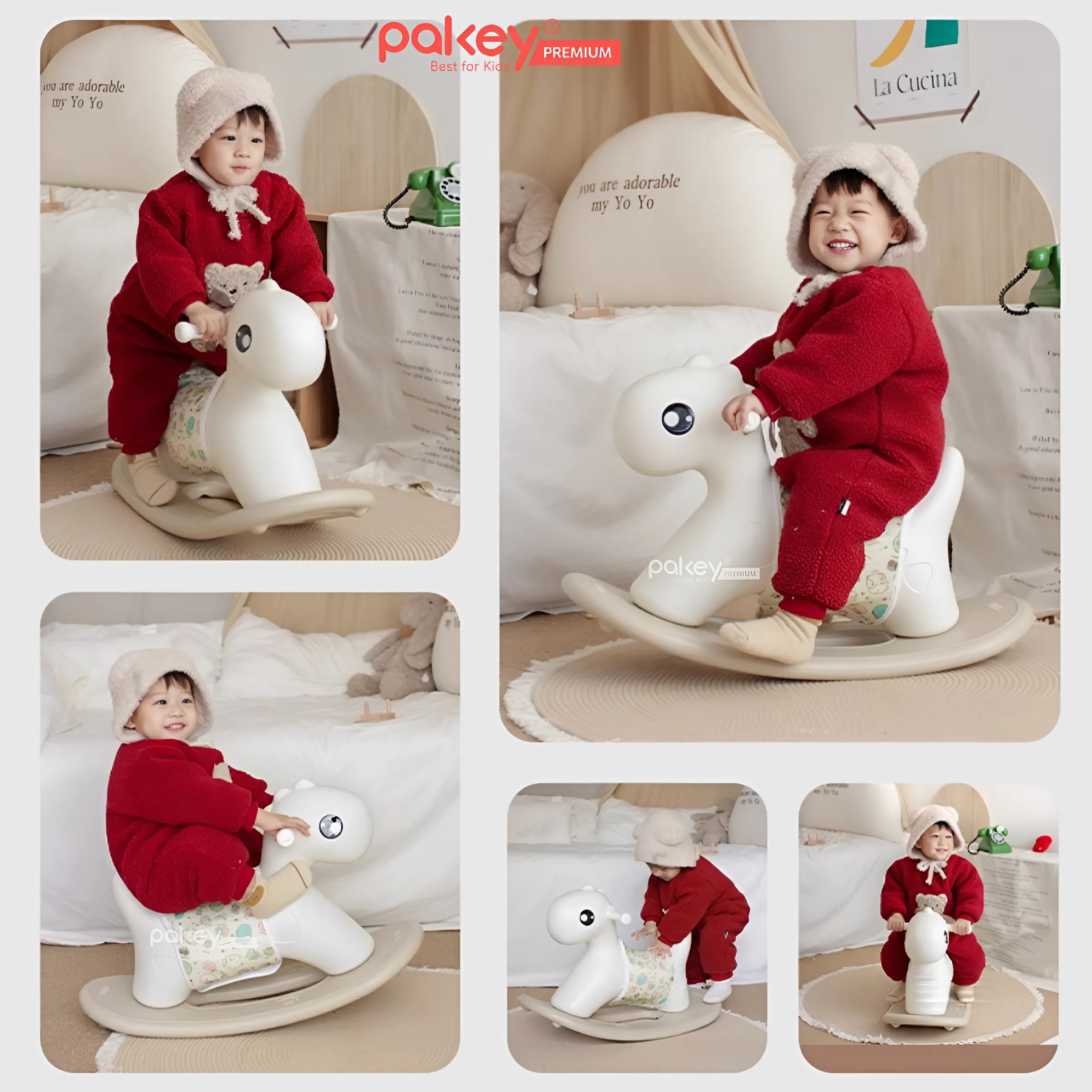 Mô tả Ngựa Bập Bênh Cho Bé Phong Cách Hàn Quốc, Bập Bênh Cho Bé Chống Lật, An Toàn Màu Sắc Dễ Thương RH01 - 8