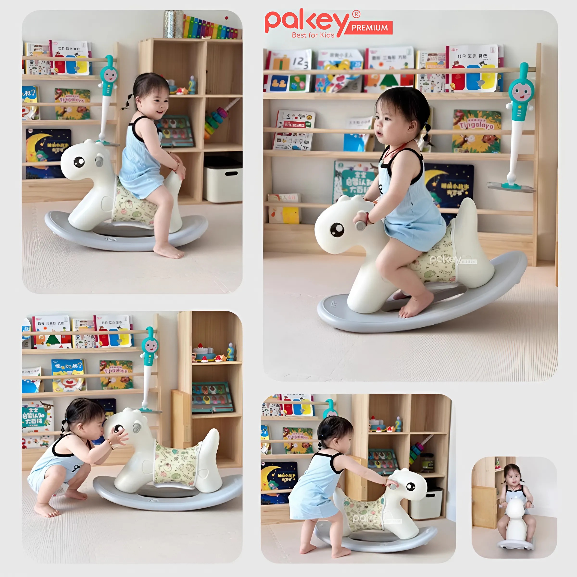 Mô tả Ngựa Bập Bênh Cho Bé Phong Cách Hàn Quốc, Bập Bênh Cho Bé Chống Lật, An Toàn Màu Sắc Dễ Thương RH01 - 9
