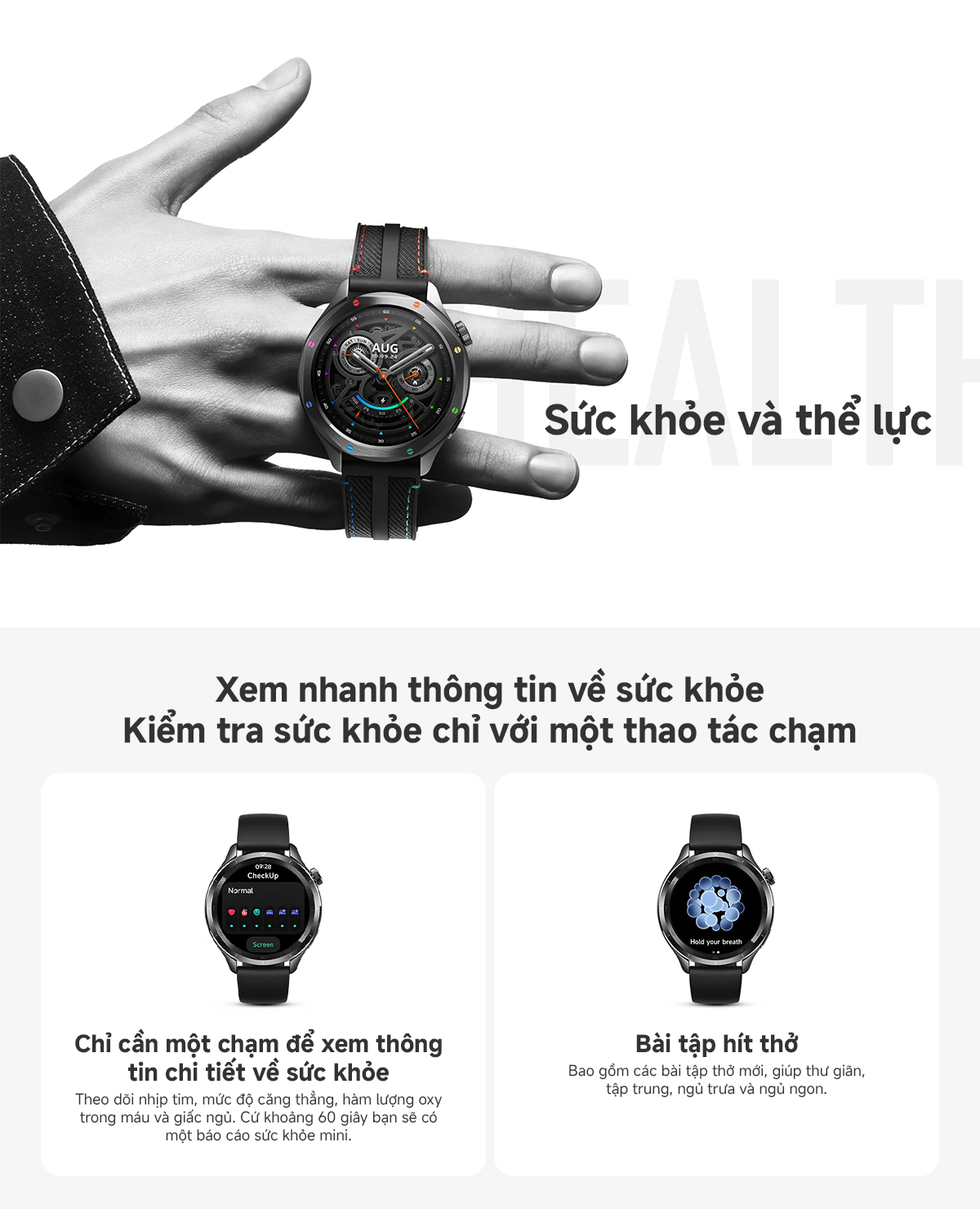 Các chế độ thể thao Xiaomi Watch S4
