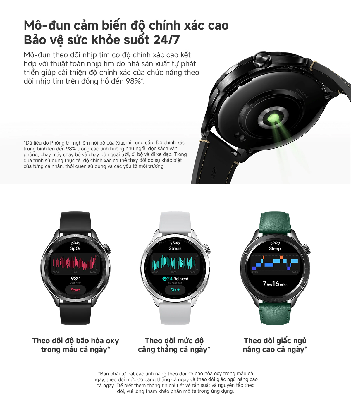 Theo dõi sức khỏe Xiaomi Watch S4