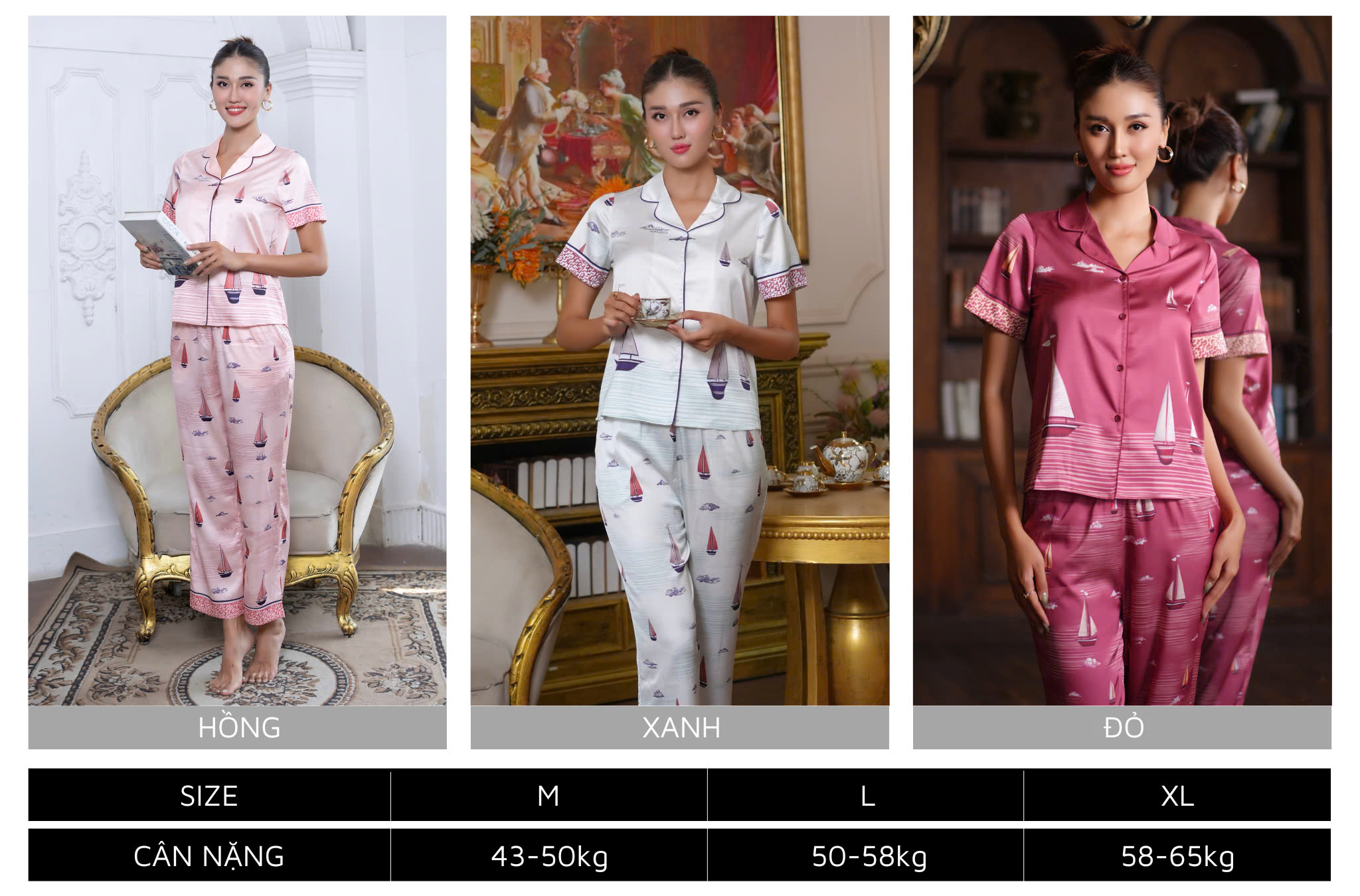 Mô tả Laroma Bộ Pijama Nữ Lụa Latin Cao Cấp | Mềm Mại - Chống Nhăn - Đông Ấm Hè Mát - 4