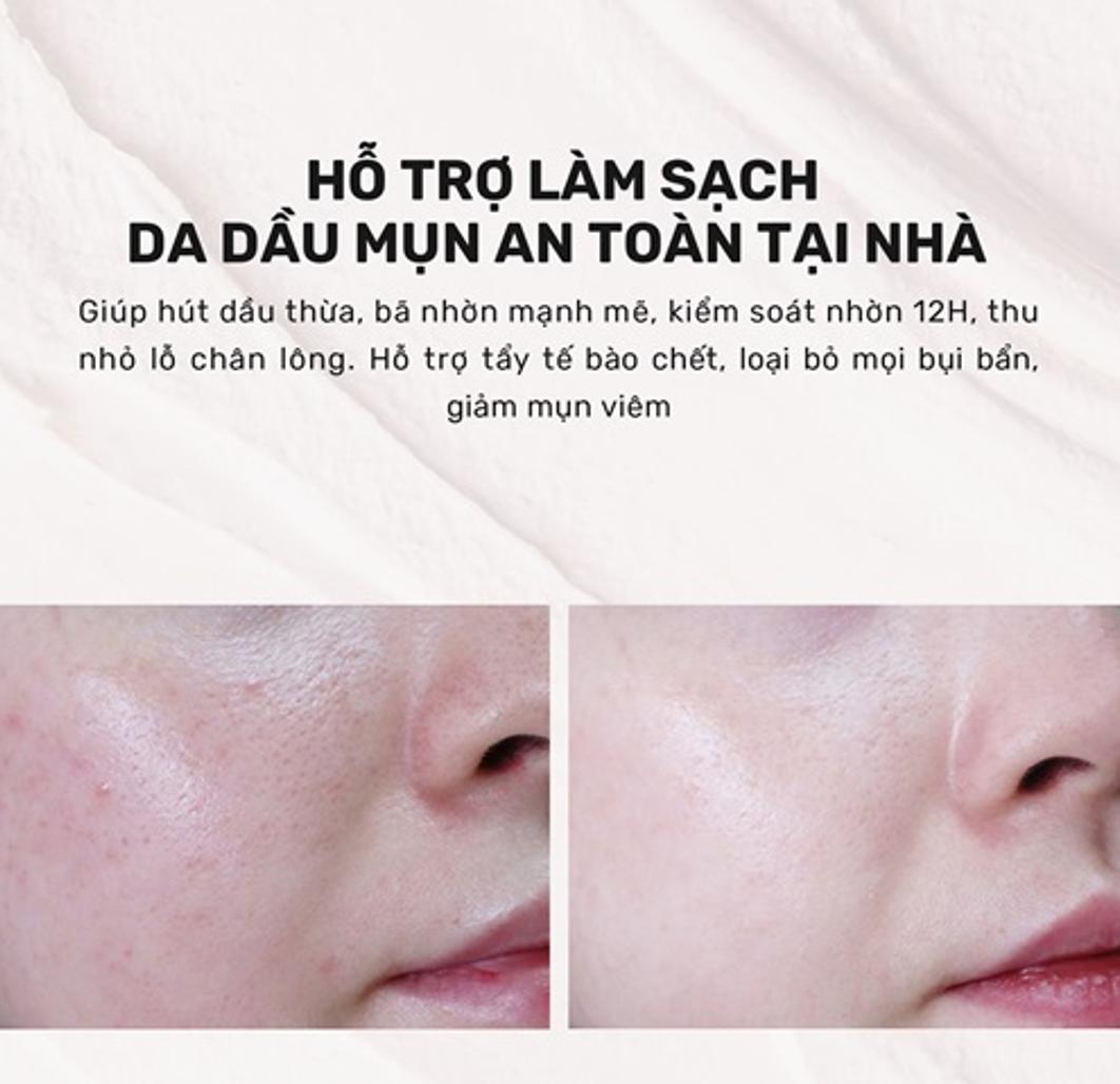 Mô tả Mặt Nạ Đất Sét Hút Dầu Kiểm Soát Nhờn 12H Derladie Vegan Pink Clay Mask Deep Pore Tightening - 4