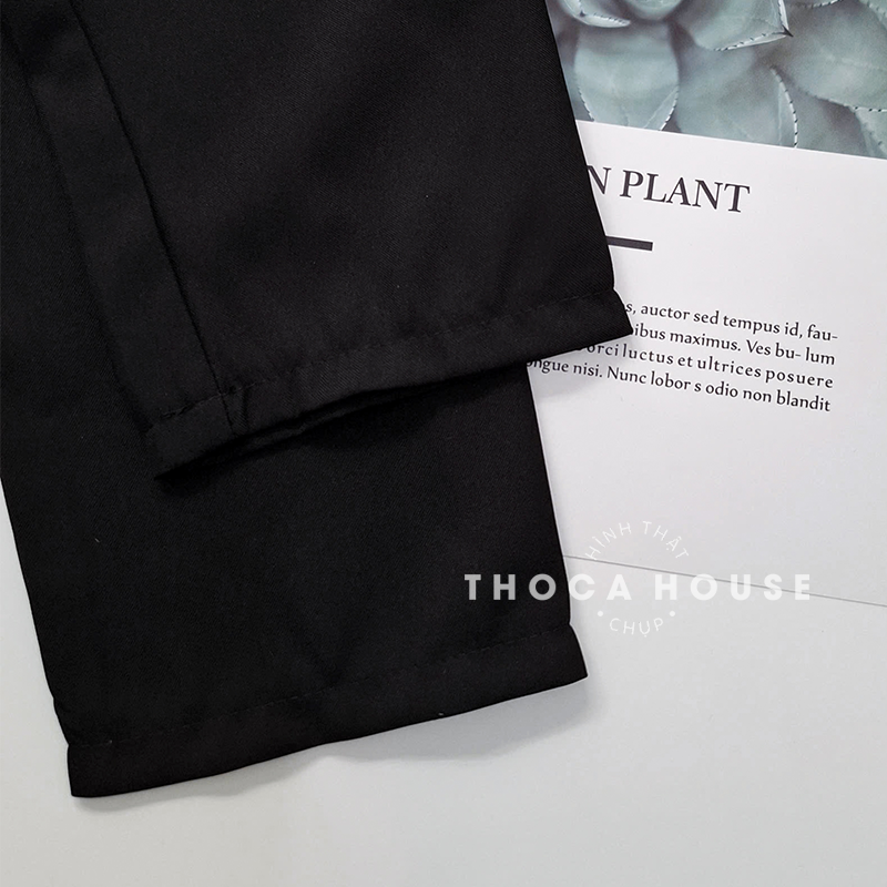 Mô tả Áo khoác vest trơn blazer tay dài túi nấp THOCA HOUSE chuẩn form dài Hàn Quốc - 3