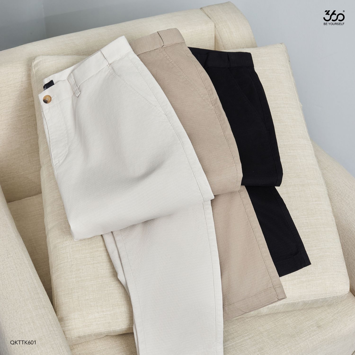 Mô tả Quần kaki nam thương hiệu 360 Boutique quần dài nam đứng form, trẻ trung - QKTTK601 - 1