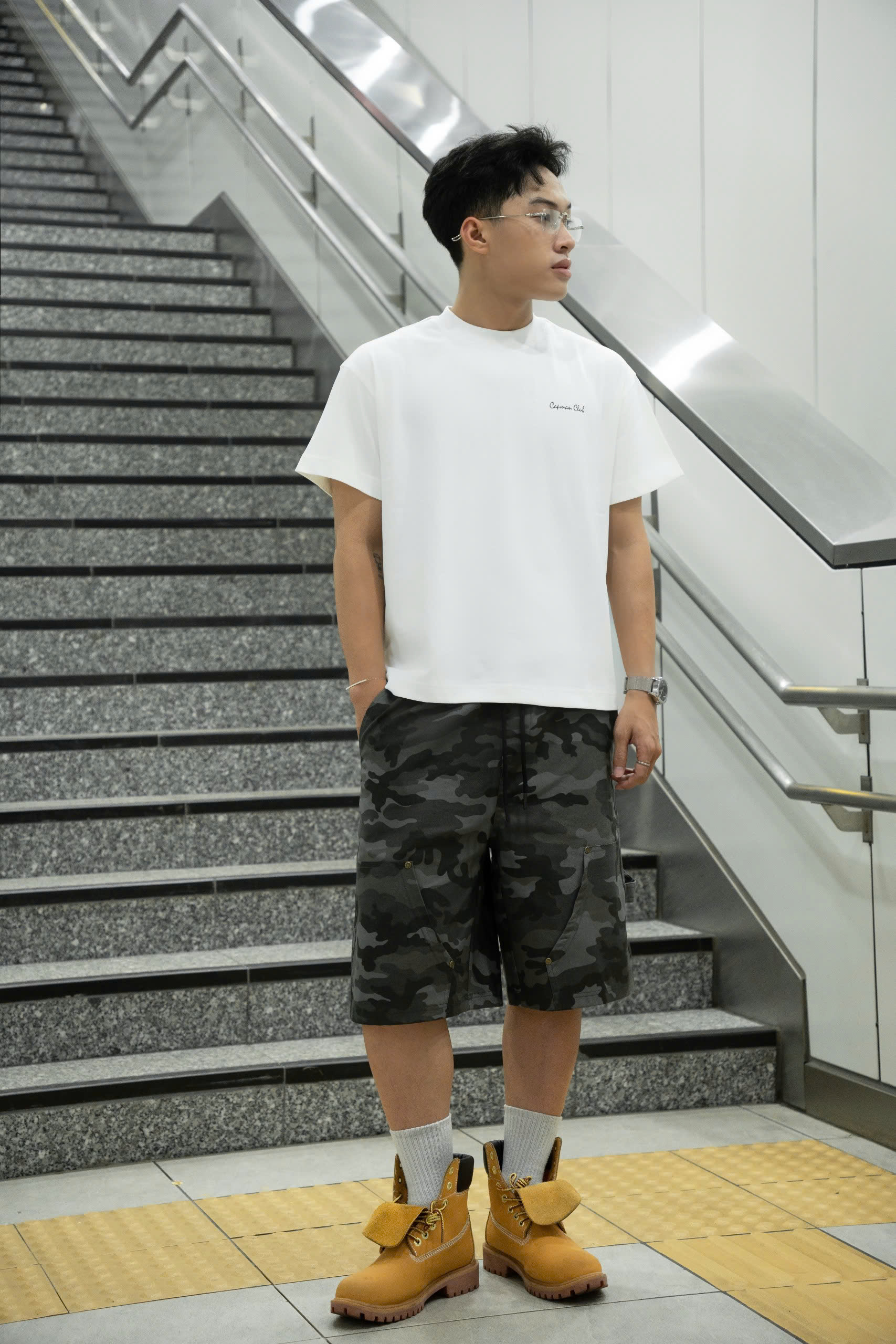 Mô tả Quần short Lửng nam phom rộng ILUM họa tiết camo CAPMAN CLUB, quần lửng nam cá tính, trẻ trung - 5