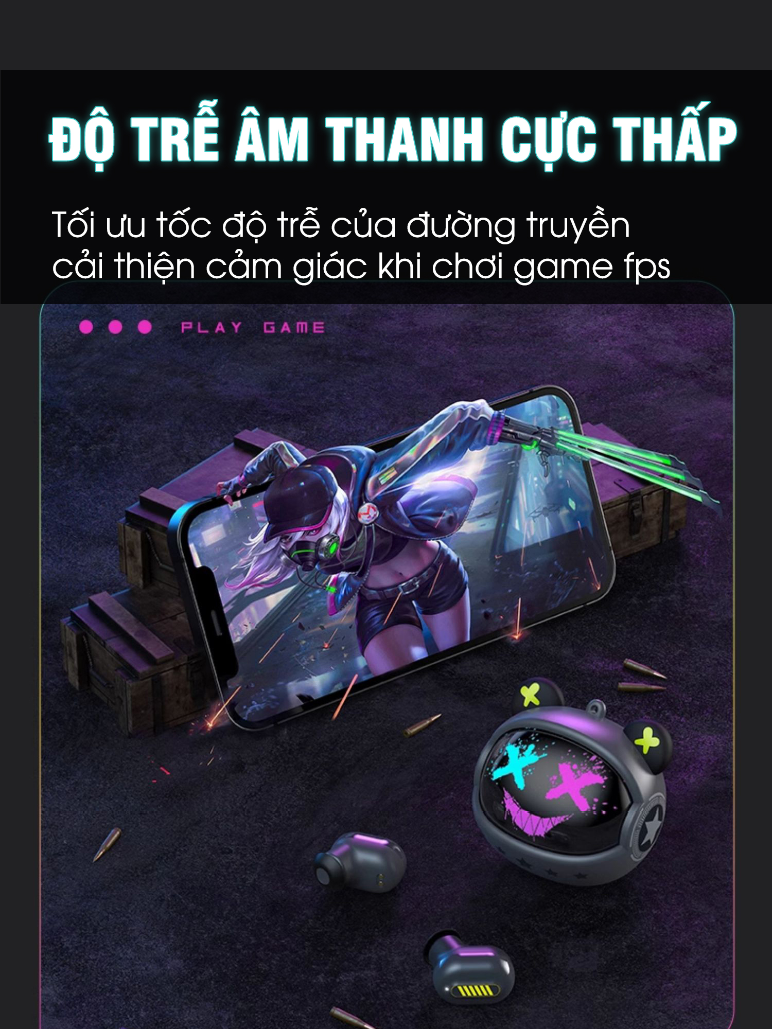Mô tả Tai nghe gaming MEMO Onikuma T20 chống ồn không delay hỗ trợ chơi game nghe nhạc đeo cổ thời trang Liên quân mobile FF - 6