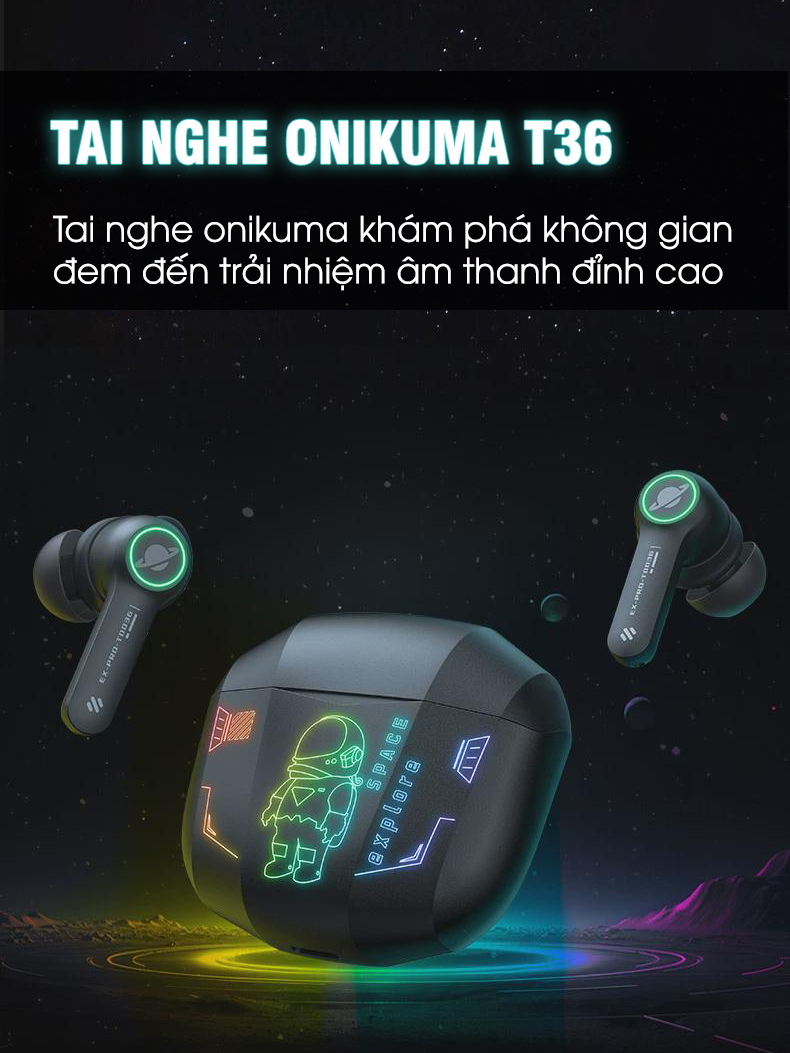 Mô tả Tai nghe gaming điện thoại MEMO Onikuma T36 RGB âm thanh vòm HIFI 3D hỗ trợ chơi game không delay Liên quân FF PUBG - 1