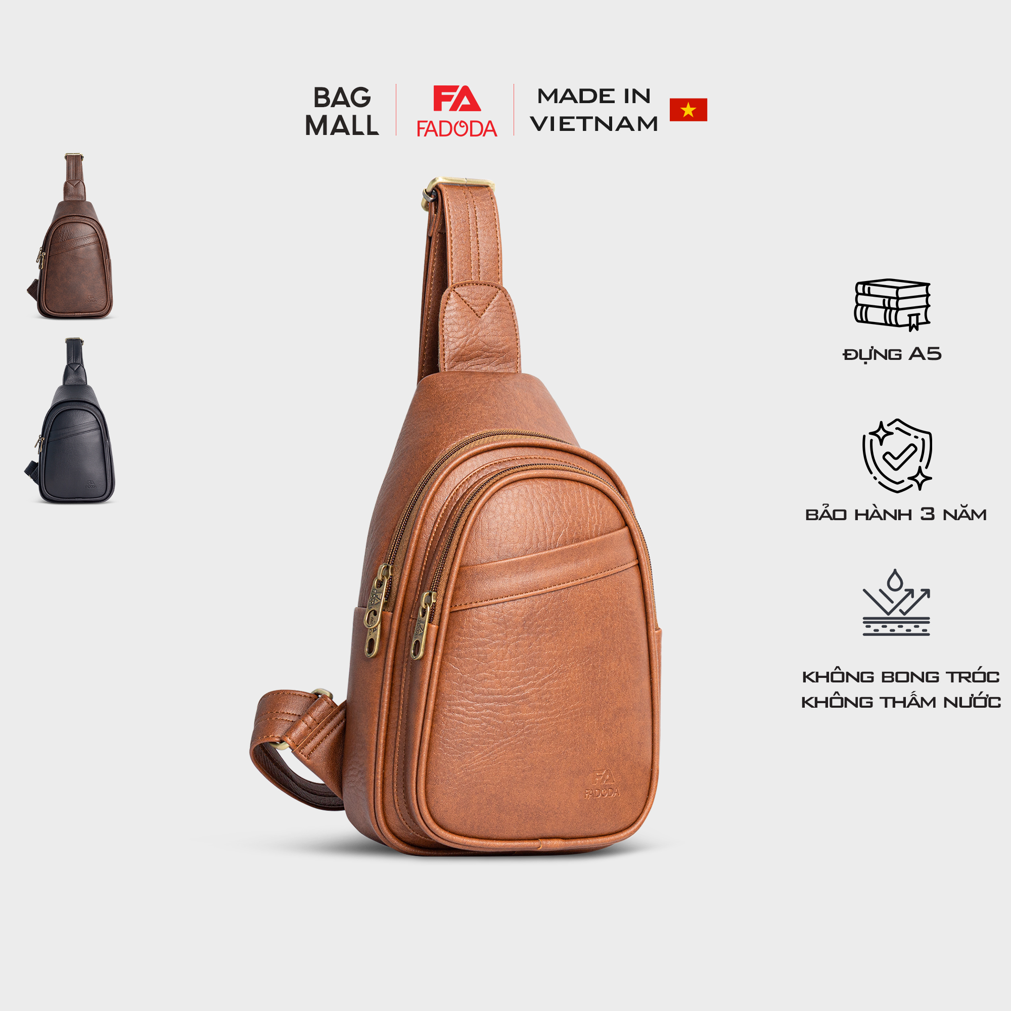 Mô tả Túi đeo chéo nam đa năng cao cấp FDC5 nhiều màu - 1