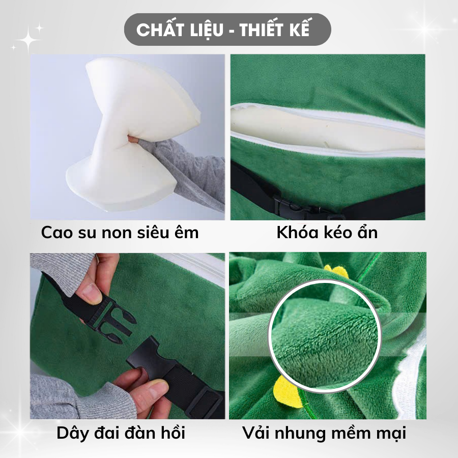 Mô tả Gối Tựa Lưng Văn Phòng Hoạt Hình Cao Su Non Kê Lưng Đàn hồi Hỗ Trợ Cột Sống Gối kê Lưng Phù Hợp Cho Văn Phòng Sofa Ô Tô - 5