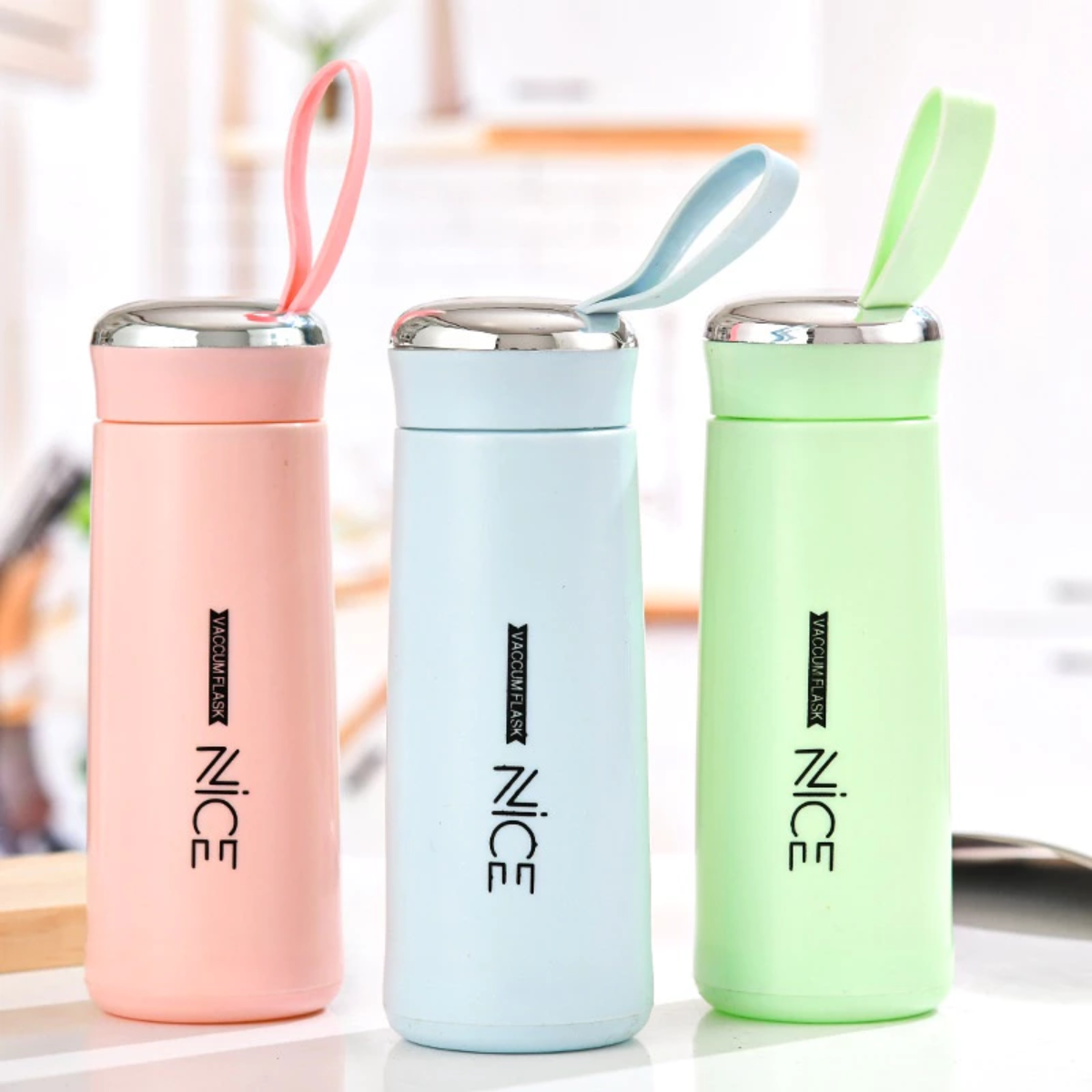 Mô tả Bình Đựng Nước Thủy Tinh 360ml Bọc Nhựa Cách Nhiệt Thời Trang - 3