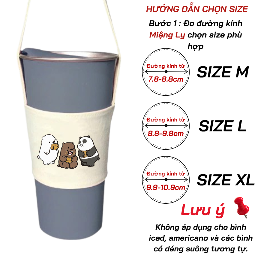 Mô tả Túi treo ly, cốc (Cup Holder) Ginko Canvas in hình cute ( nhiều mẫu) - 10
