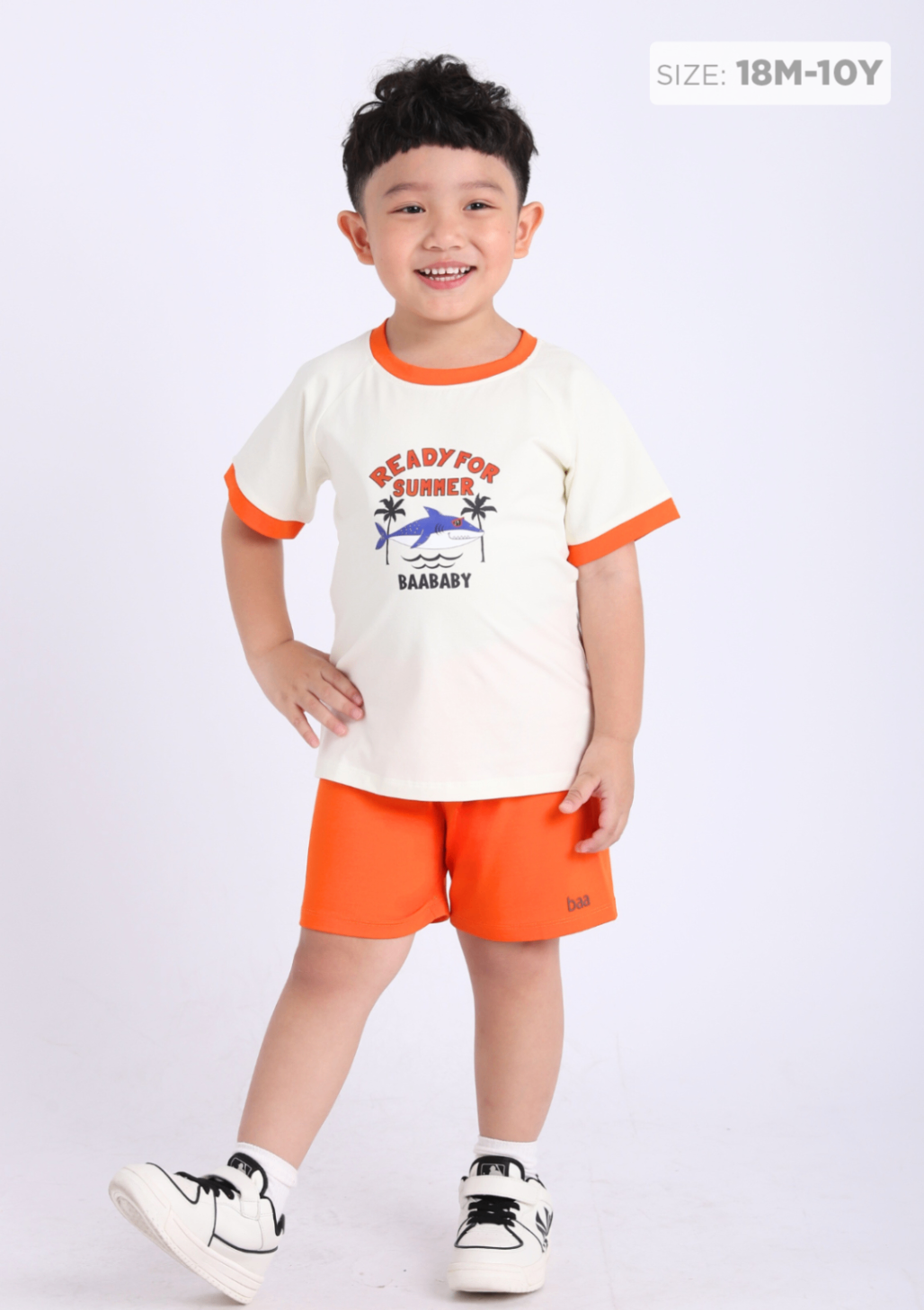 Mô tả Đồ bộ cho bé trai tay ngắn, bộ ngủ bé trai từ 1 tuổi - 10 tuổi Baa Baby - B-BC-DB04N - 1