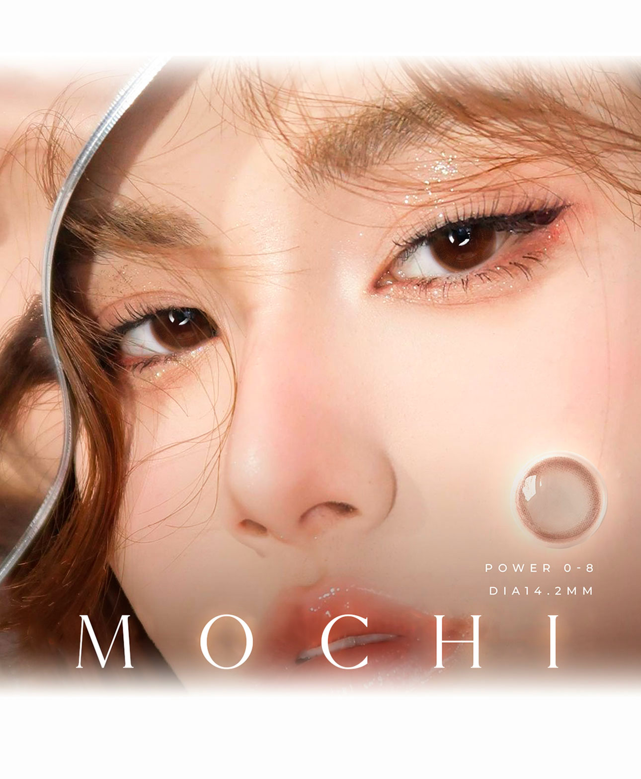 Mô tả Lens nâu có độ cận Mochi hiệu Angel Eyes có độ từ 0 - 8 độ, dòng kính áp tròng nâu có độ phù hợp kỷ yếu, đi học, cô dâu - 5