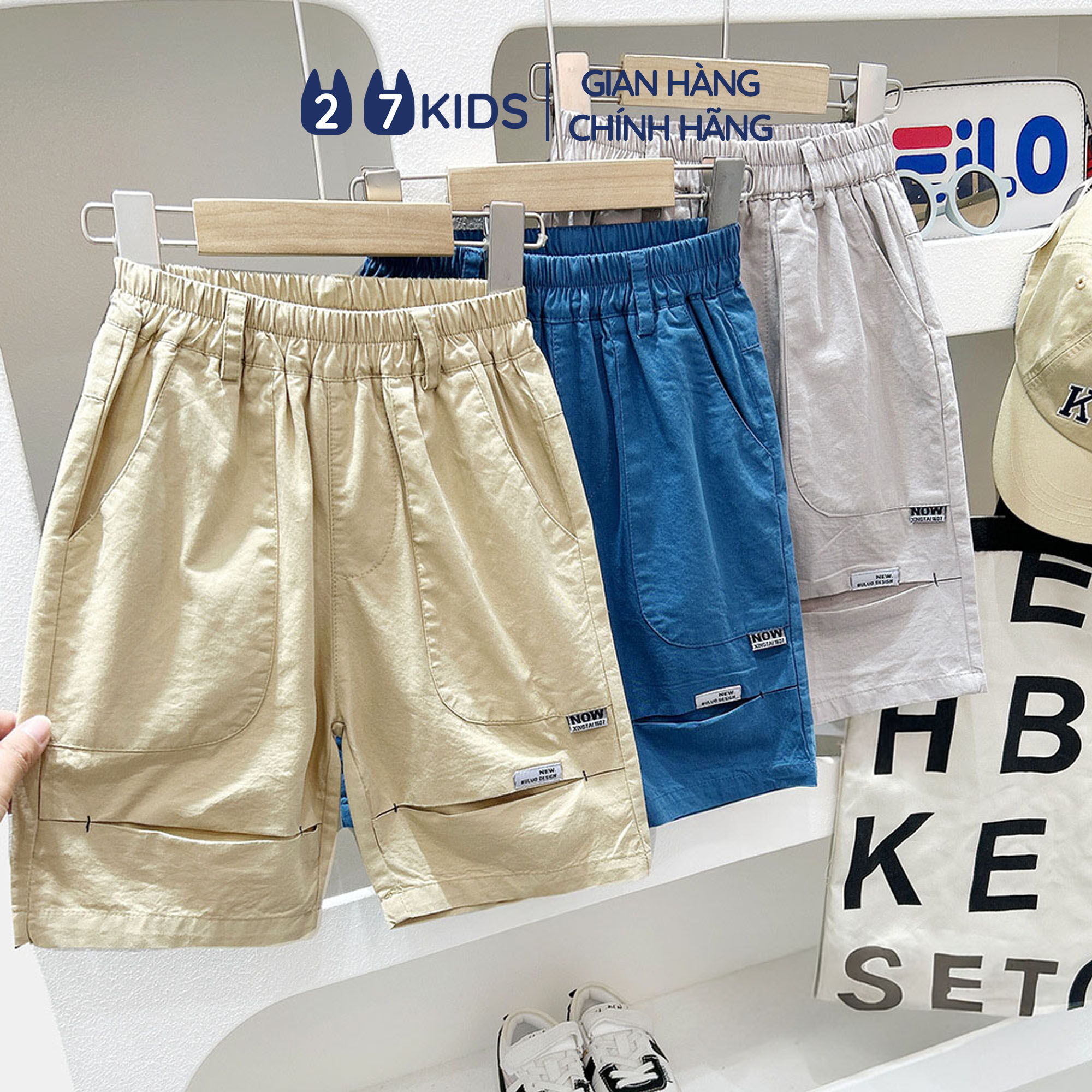Mô tả Quần short đùi bé trai size đại 27Kids KACADY short kaki mềm cho bé 4-10 tuổi BSKK2 - 3