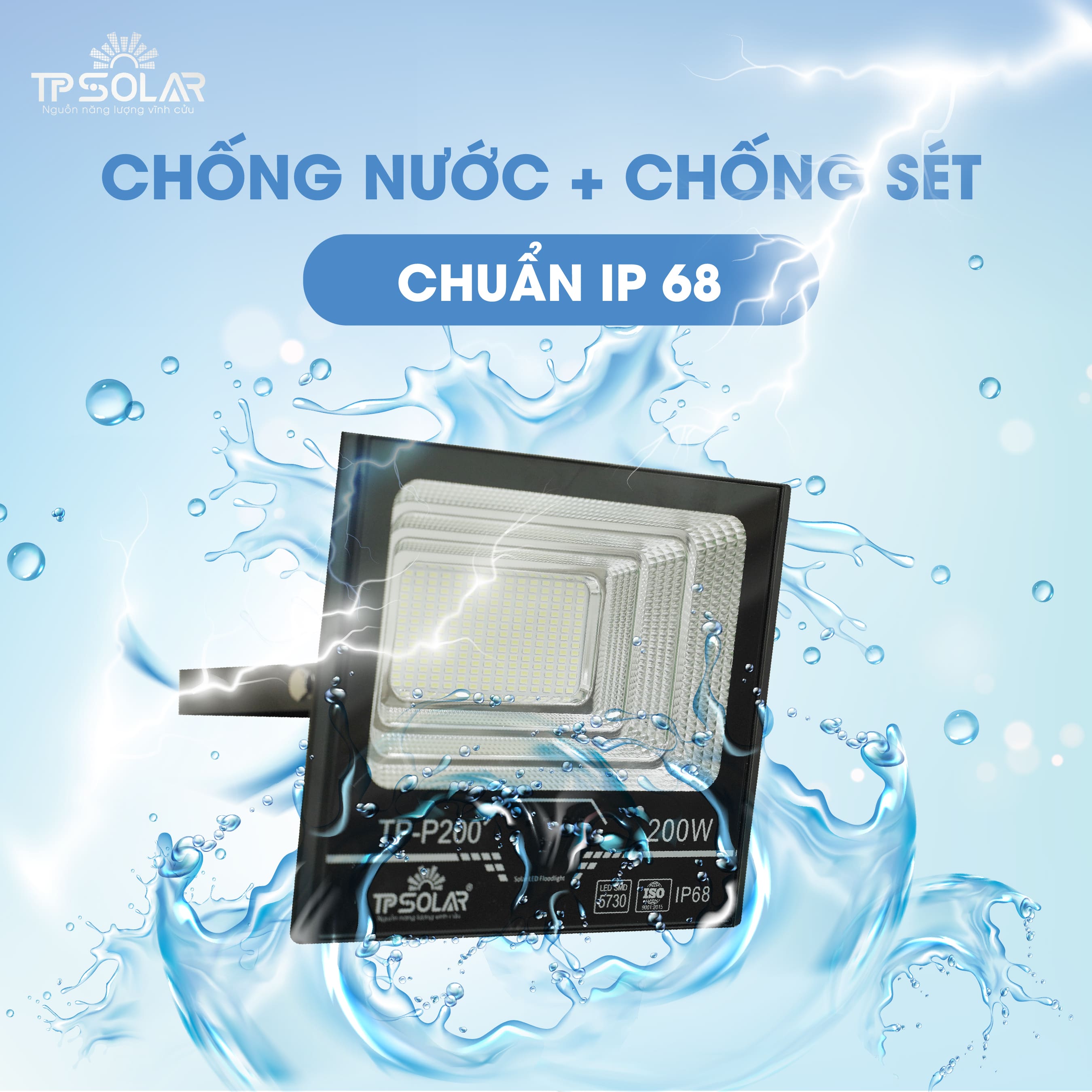Mô tả Đèn Pha Năng Lượng Mặt Trời TP SOLAR Siêu Sáng Thế Hệ Mới 200W,300W,600W Vỏ Nhôm Đúc, Chống Nước IP68 Bảo Hành 3 Năm - 3
