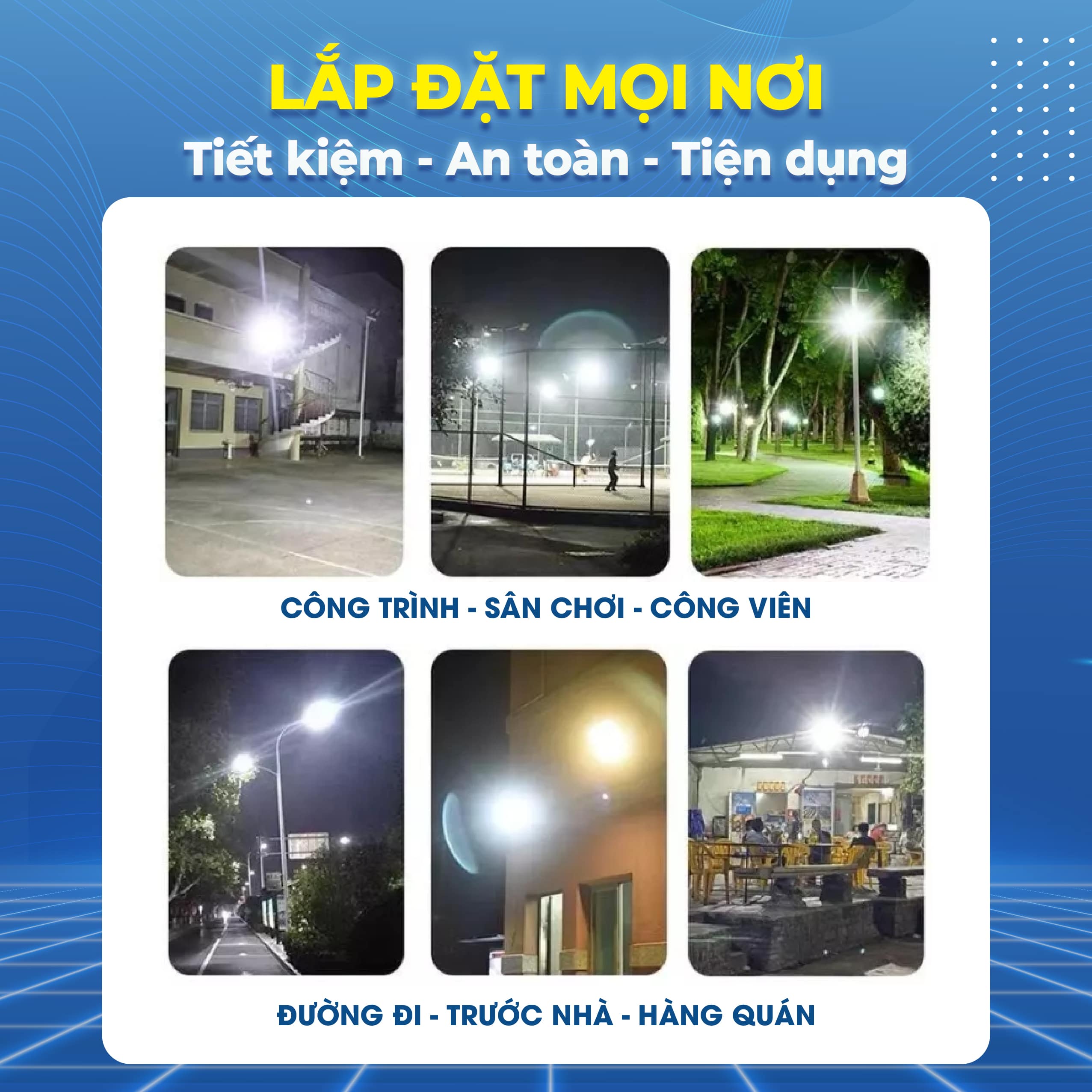 Ứng dụng chiếu sáng đèn năng lượng mặt trời TP SOLAR