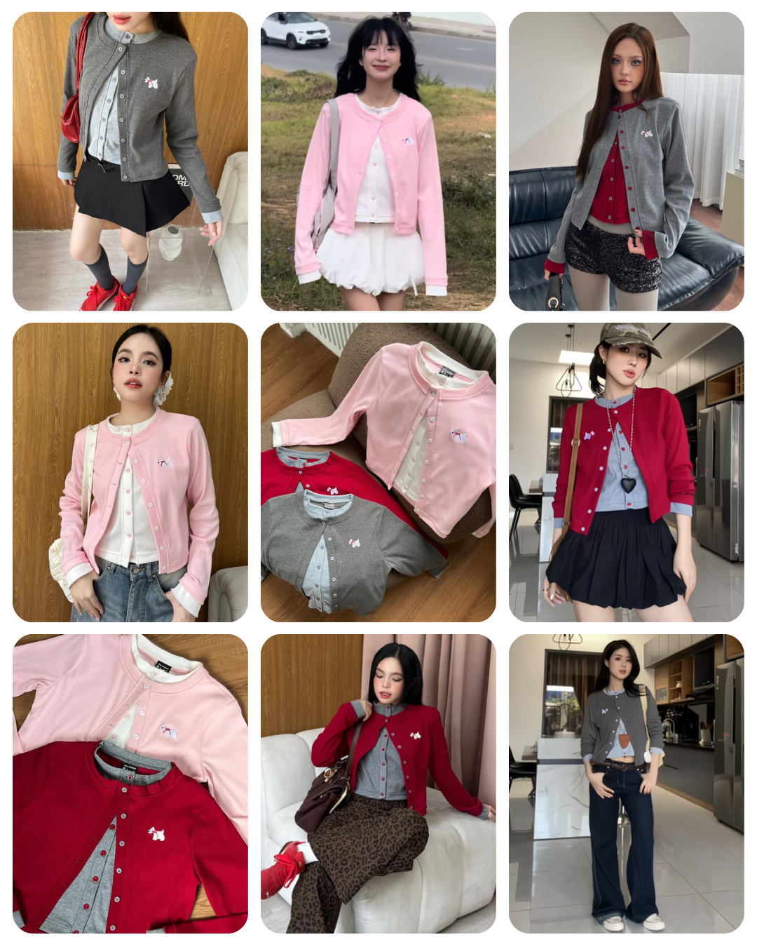 Áo cardigan Kill System phối layer hai màu WESTIE