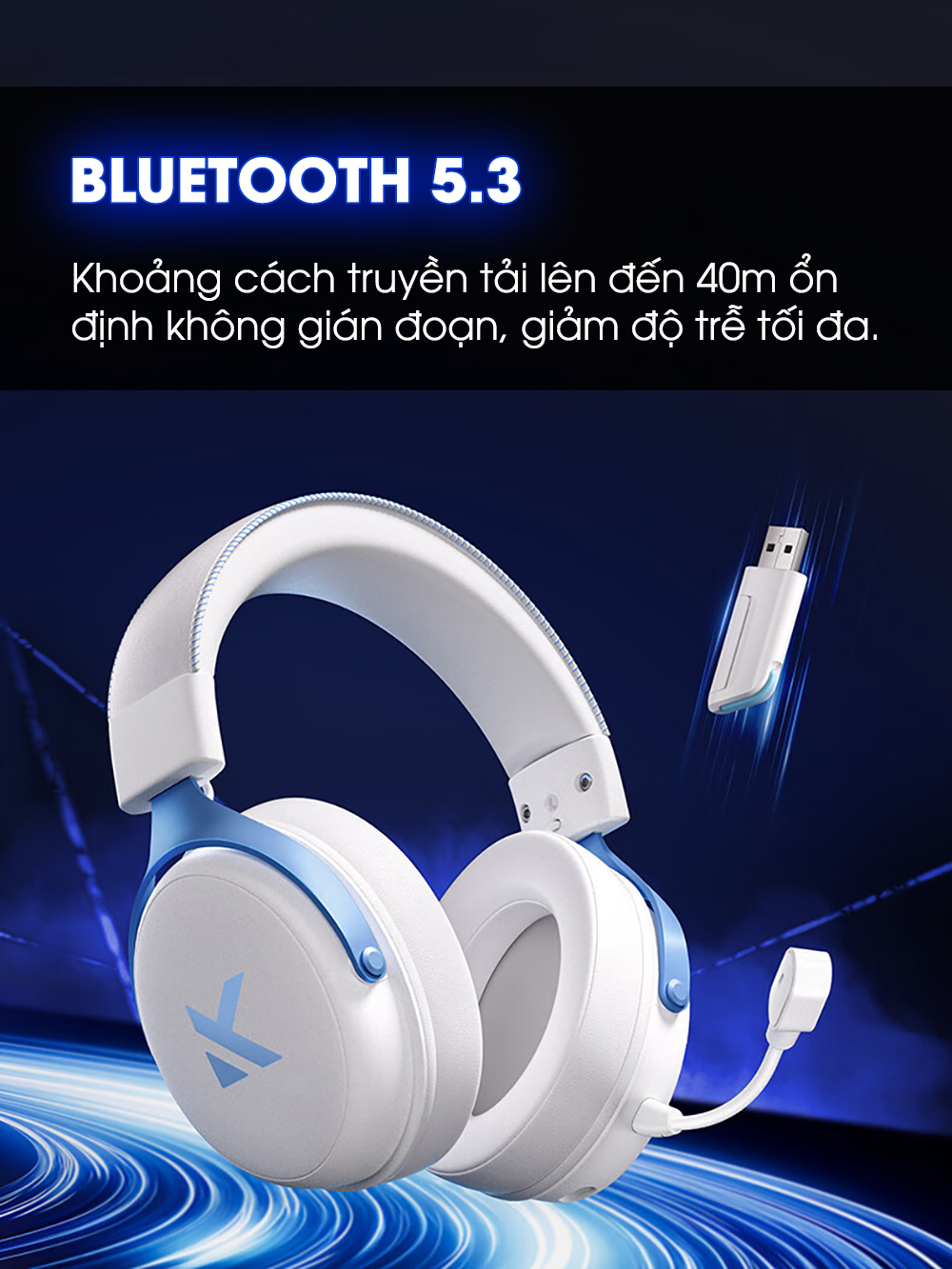 Tai nghe chụp tai bluetooth SIDOTECH V9 không dây gaming 3 mode mic rời ...