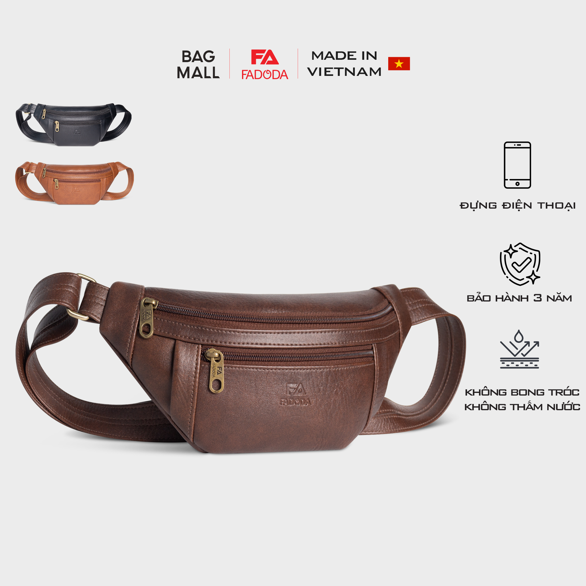 Mô tả Túi đeo chéo bao tử thời trang unisex FA DO DA FDC8 - 1