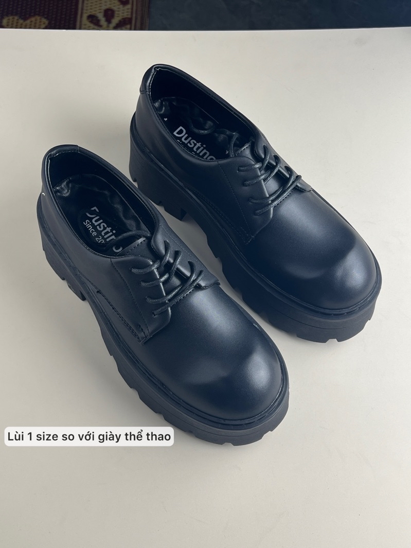 Lùi Size) Giày Chunky Derby nam nữ, giày đốc nam buộc dây mũi