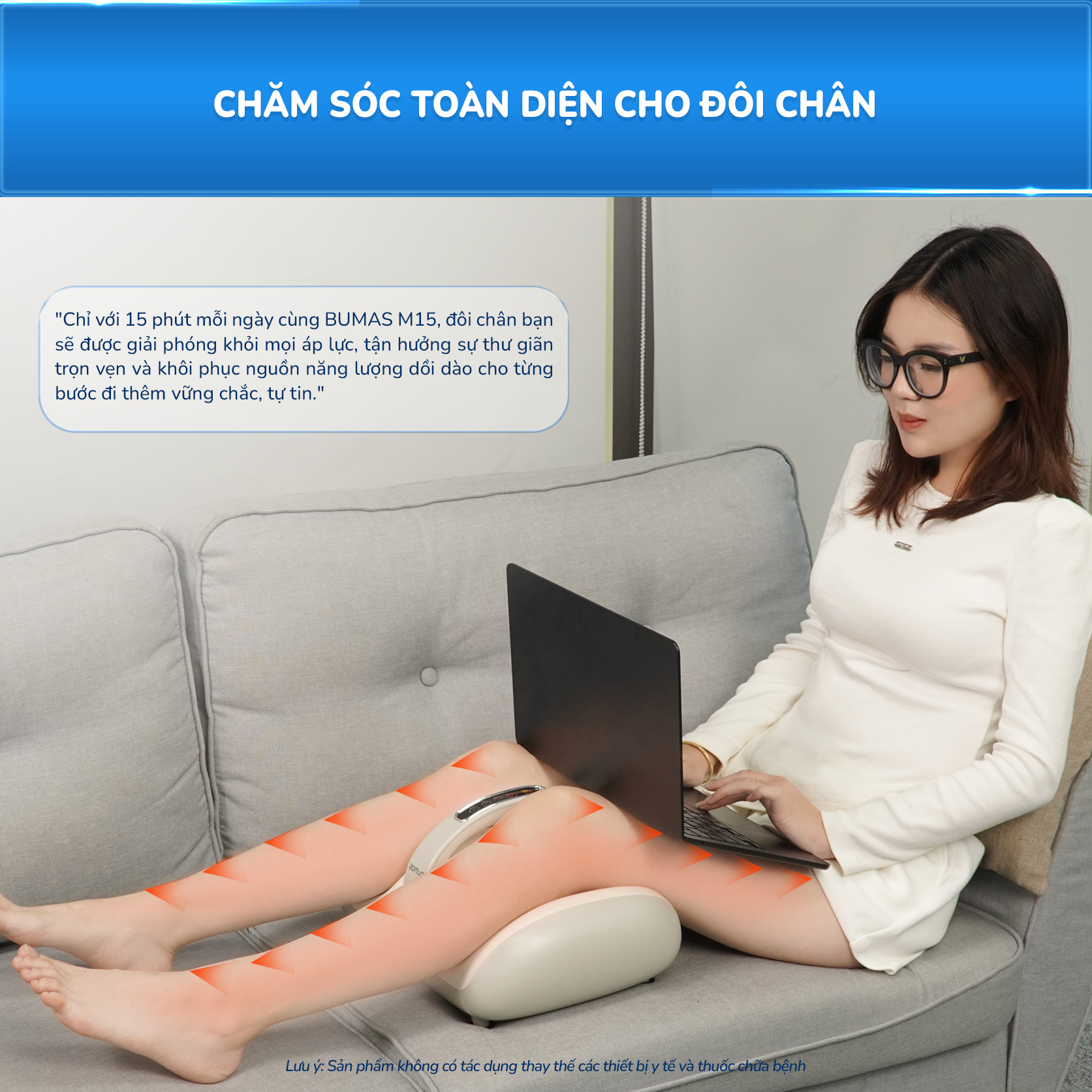Mô tả Máy Massage Bàn Chân BUMAS M15 - Rung Mát Xa Kết Hợp Chườm Ấm Hiệu Quả Đa Vùng - 7