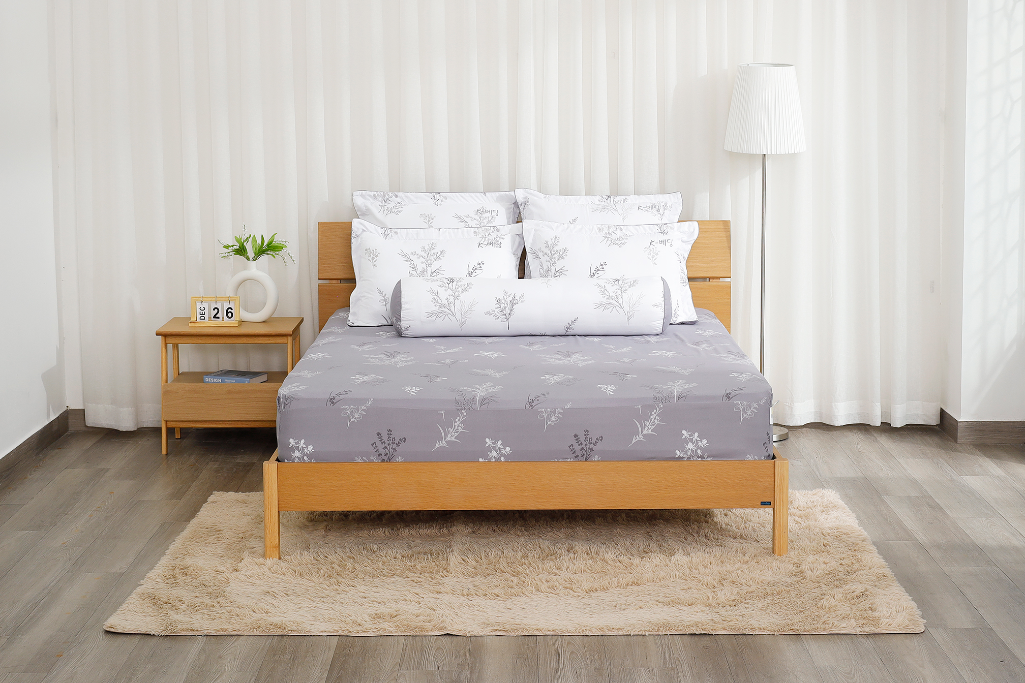 Mô tả Bộ ga chun/ bộ ga giường drap giường K-Bedding by Everon chất vải Microfiber KMP (Không bao gồm chăn) - 1