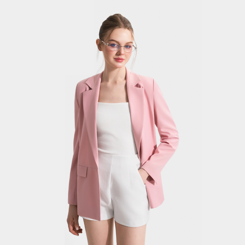 Mô tả Áo Blazer/Khoác Nữ MARC FASHION Form Cơ Bản Tay Dài 2 Túi - CBMH042124 - 1