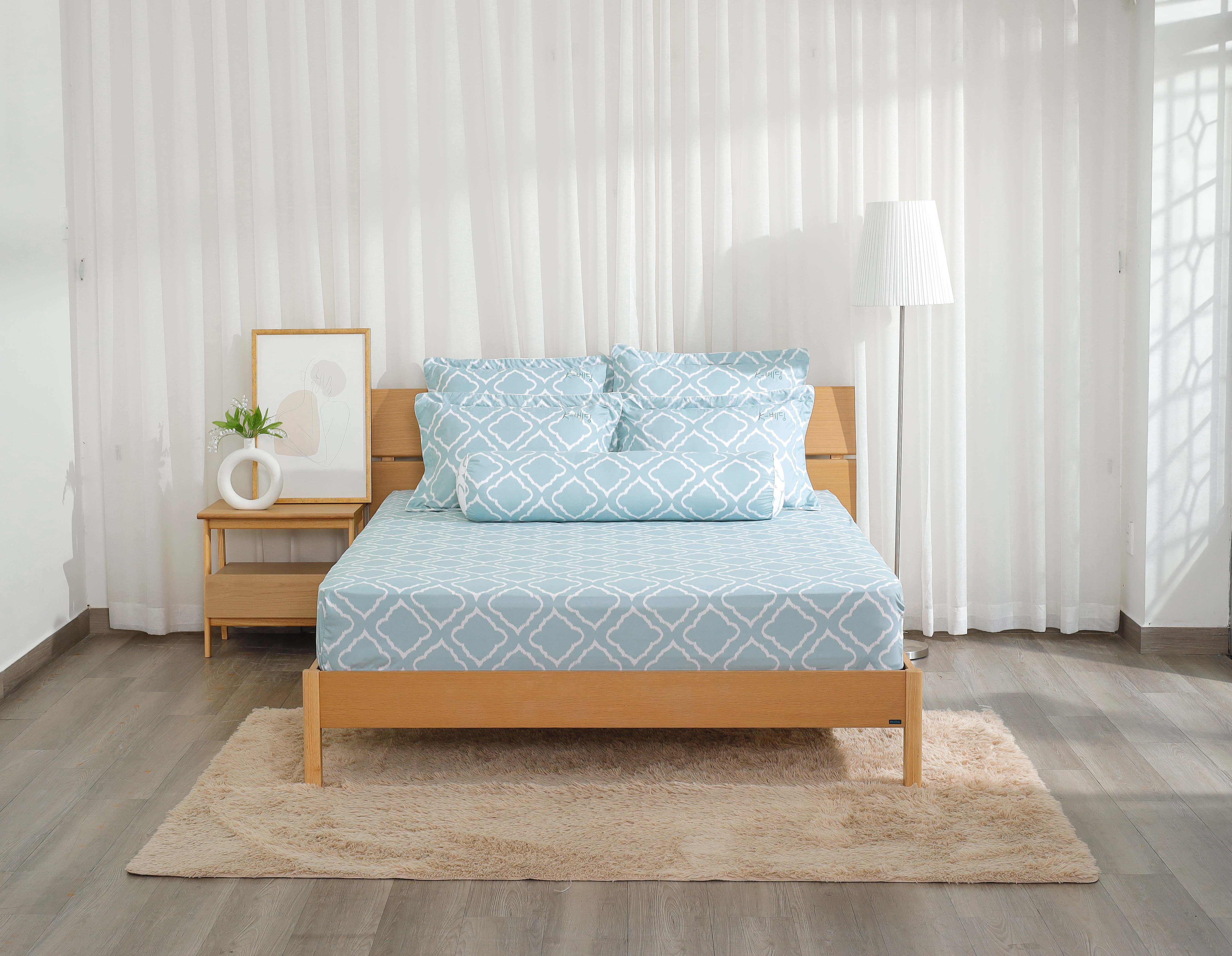 Mô tả Bộ ga chun/ bộ ga giường drap giường K-Bedding by Everon chất vải Microfiber KMP (Không bao gồm chăn) - 3