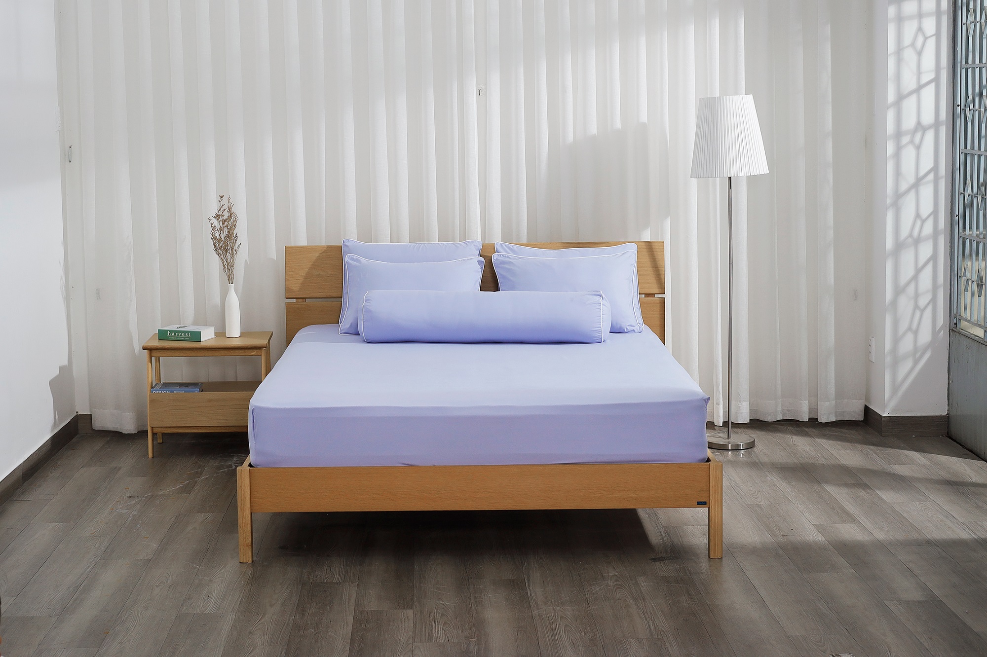 Mô tả Bộ ga chun/ bộ ga giường Hàn Quốc K-Bedding by Everon KMS chất vải Microfiber (không bao gồm chăn) - 4