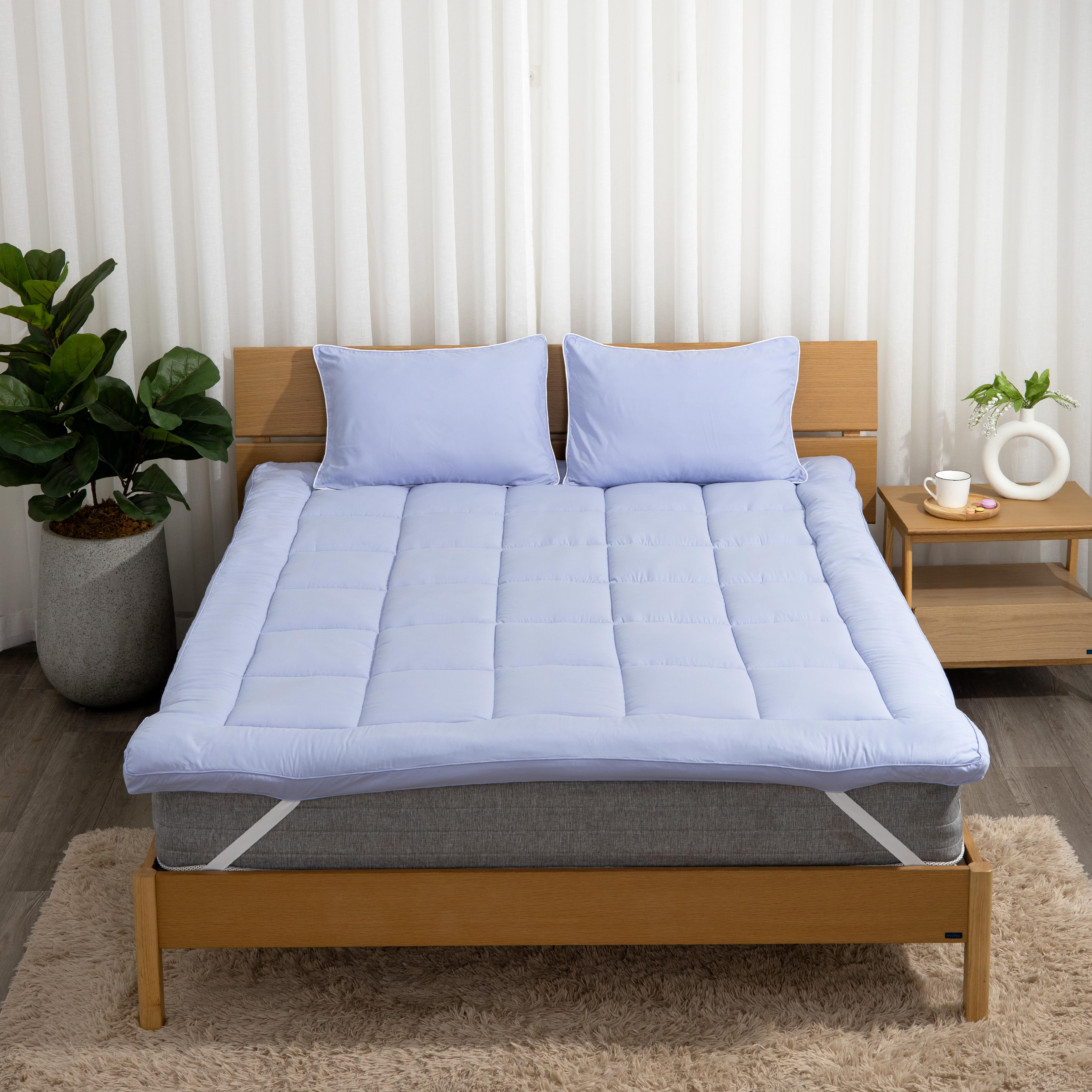 Mô tả Topper nệm/ Topper đệm K-Bedding By Everon, tăng tiện ích, bảo vệ & làm mềm nệm, chất liệu bông/ gòn Micro, dày 5cm - 2