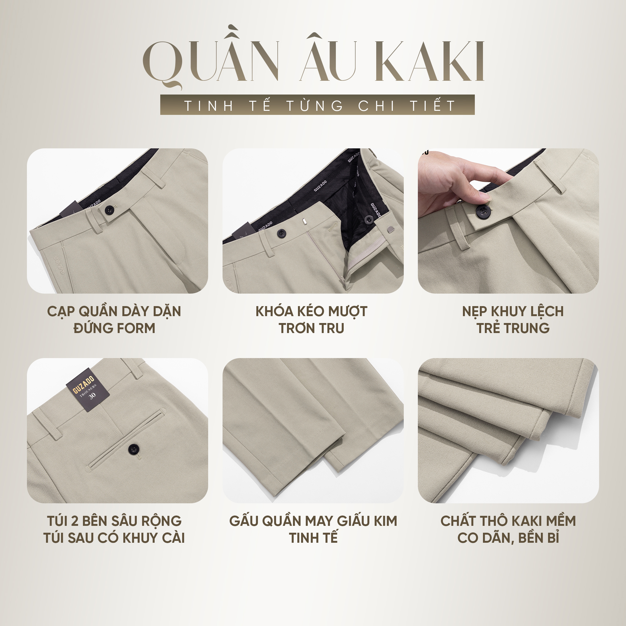 Quần Âu Nam GUZADO GTR01S - Ảnh 3