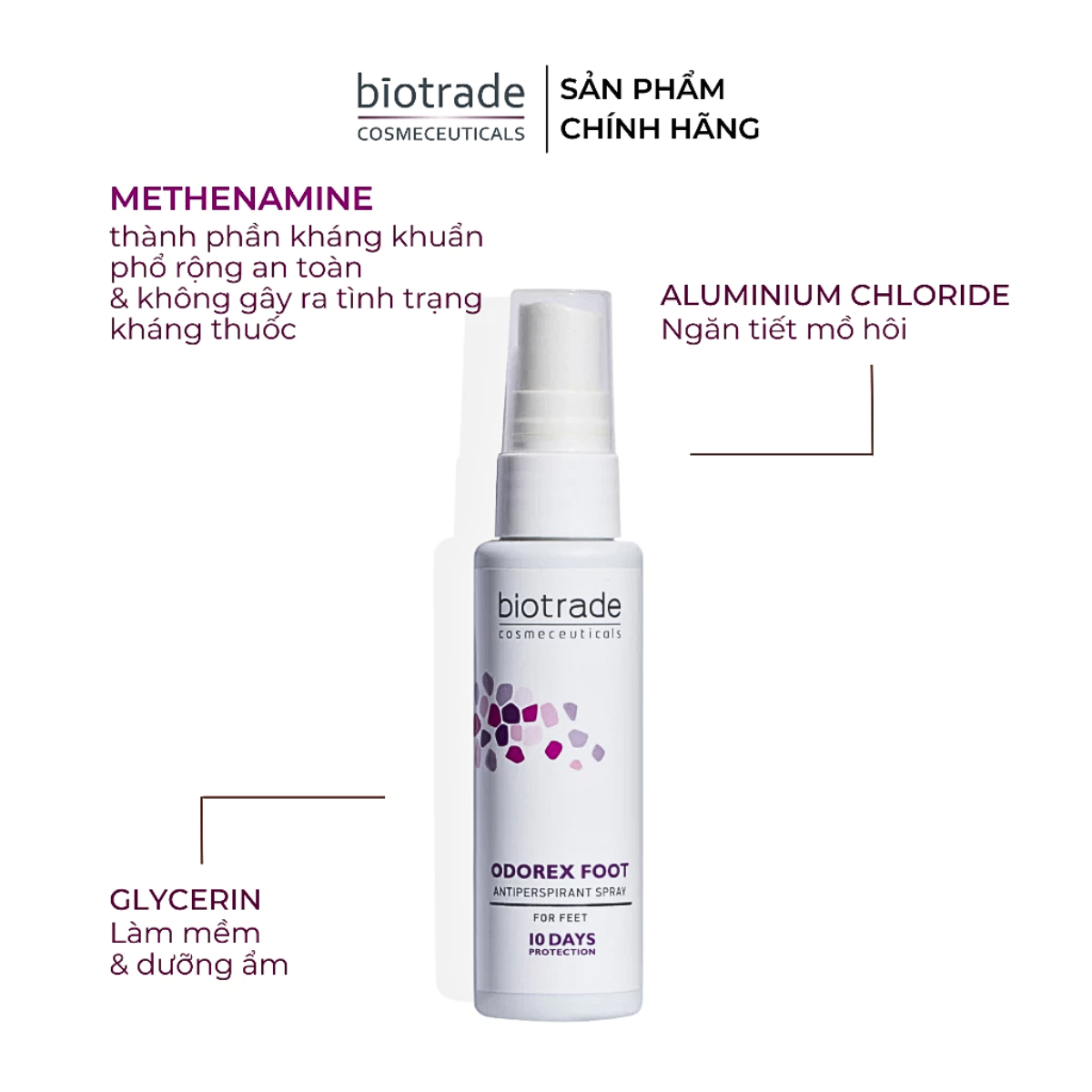 Mô tả Xịt Khử Mùi & Kiểm Soát Mồ Hôi Chân Biotrade Odorex Foot Antiperspirant Spray 40ml – Khô Thoáng Suốt 48h - 4