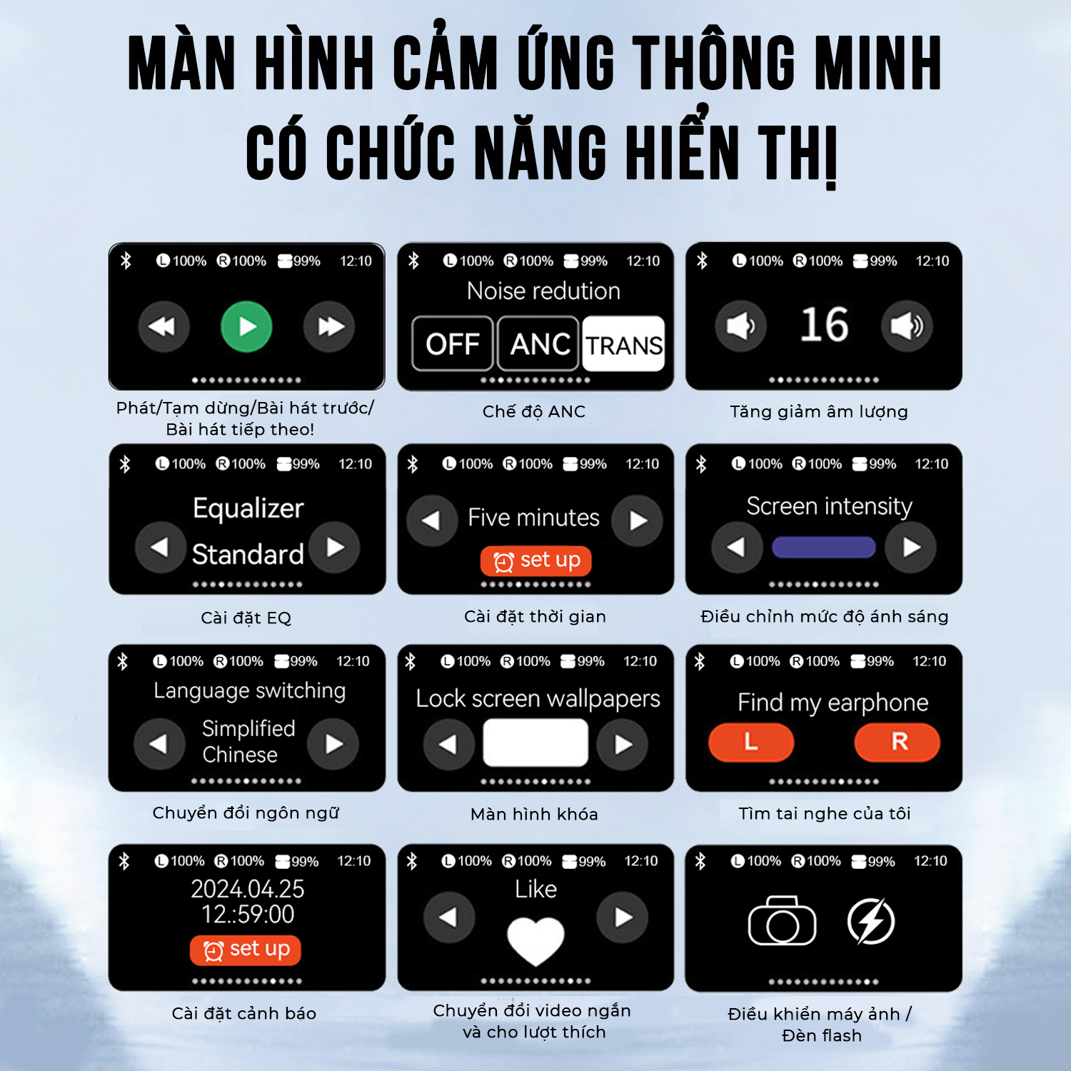 Mô tả Tai nghe Bluetooth True Wireless StarGO Hero chống ồn ANC thời gian nghe 6h - BH 12 tháng - 4