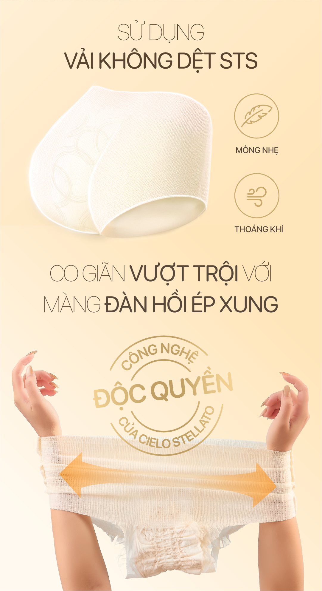 Mô tả Combo 20 Băng Quần Vô hình Cielo Stellato siêu mỏng, chống tràn 360 - 3