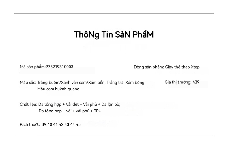 Mô tả XTEP Giày thể thao nam thời trang giản dị đa năng thoải mái - 2