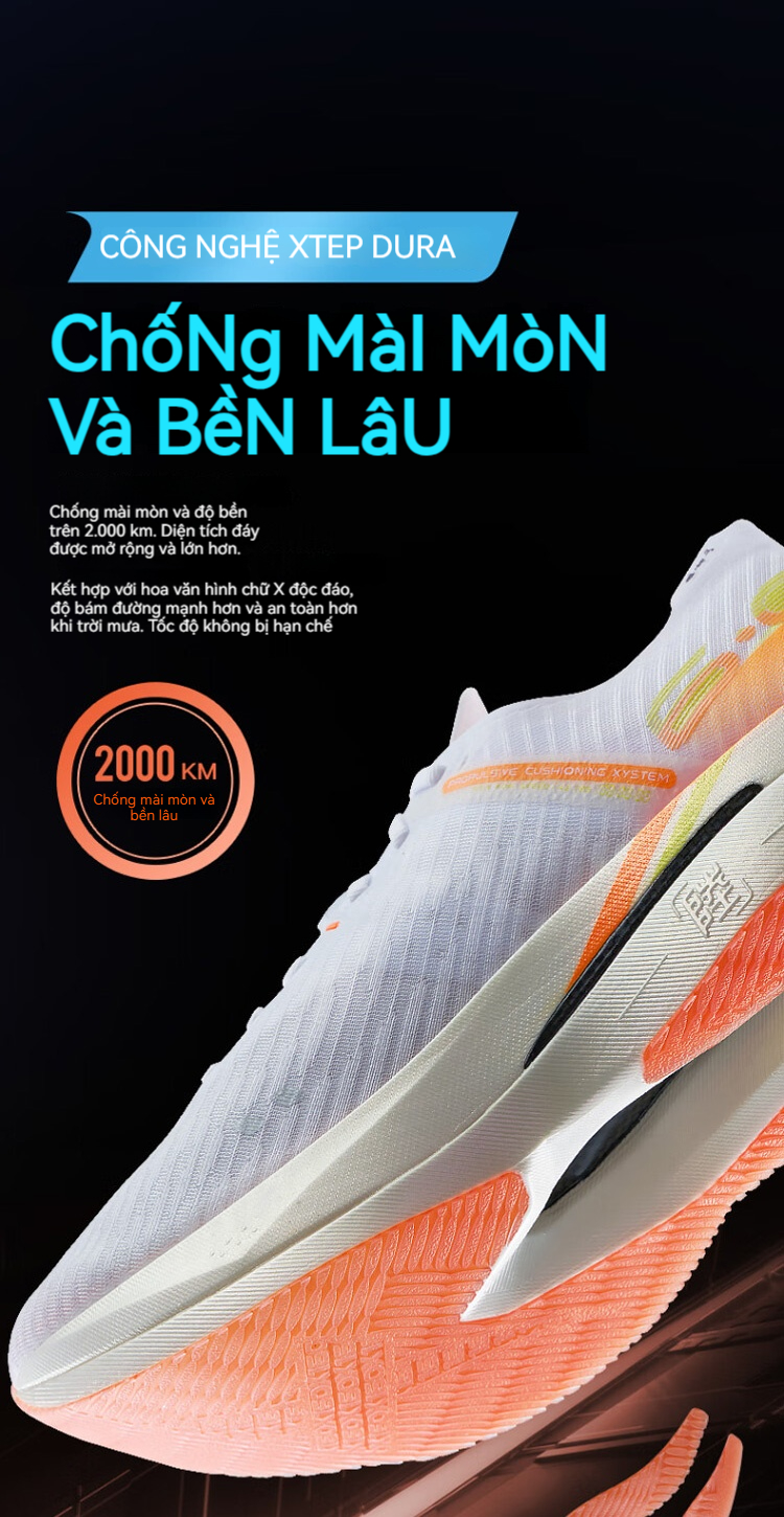 Mô tả XTEP 160X 6.0 Giày chạy bộ nữ chạy marathon giày chạy bộ chuyên nghiệp đế carbon - 9