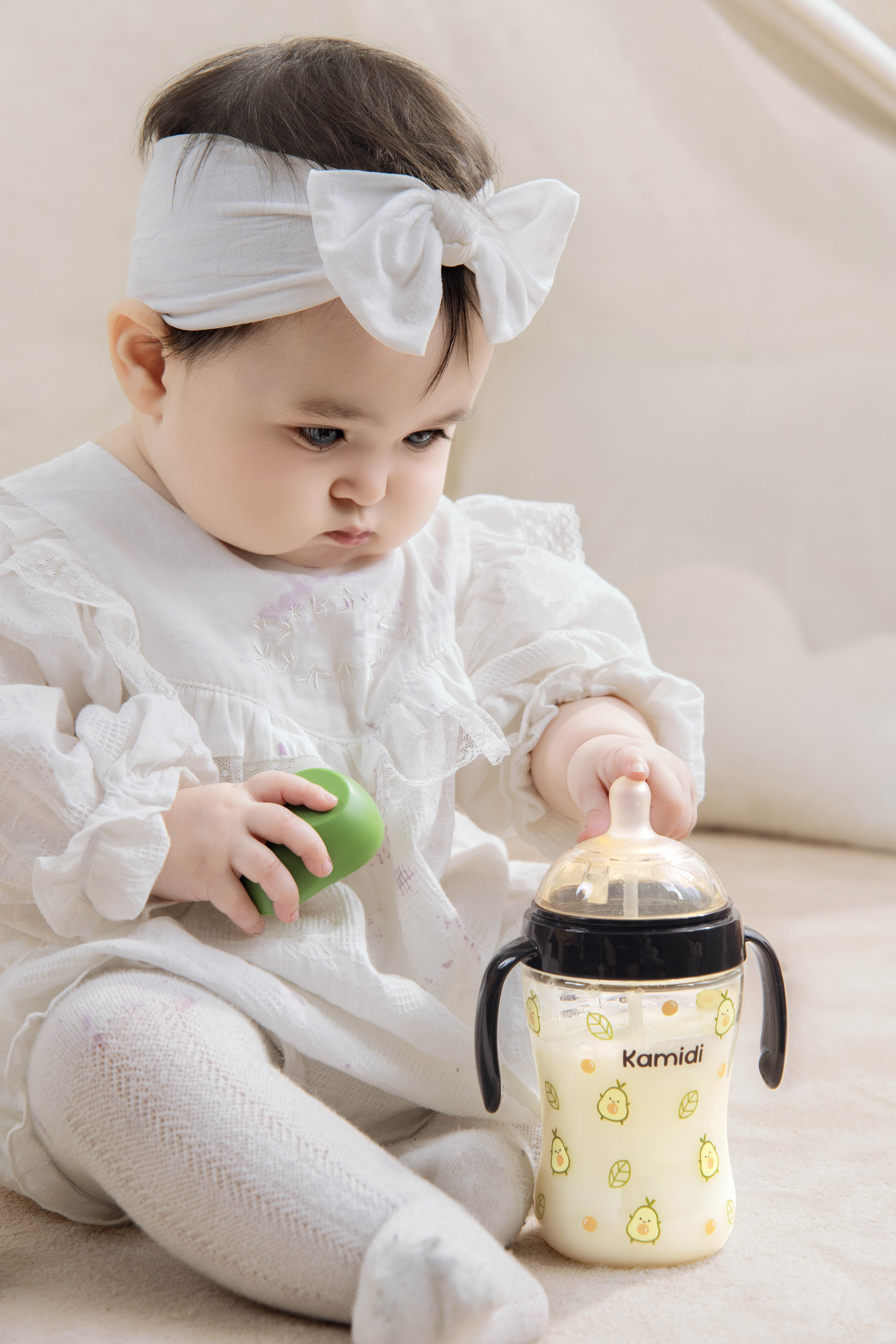 Mô tả Bình Sữa Kamidi Chất Liệu PPSU Họa Tiết Bơ Dung Tích 210ml/300ml - 1