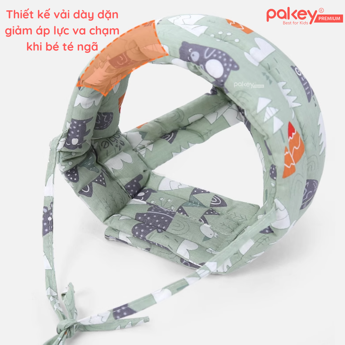 Mô tả Mũ Bảo Vệ Đầu Cho Bé PAKEY An Toàn, Mũ Bảo Hộ Tập Đi Lõi Bông Êm Ái Trẻ Em - 8